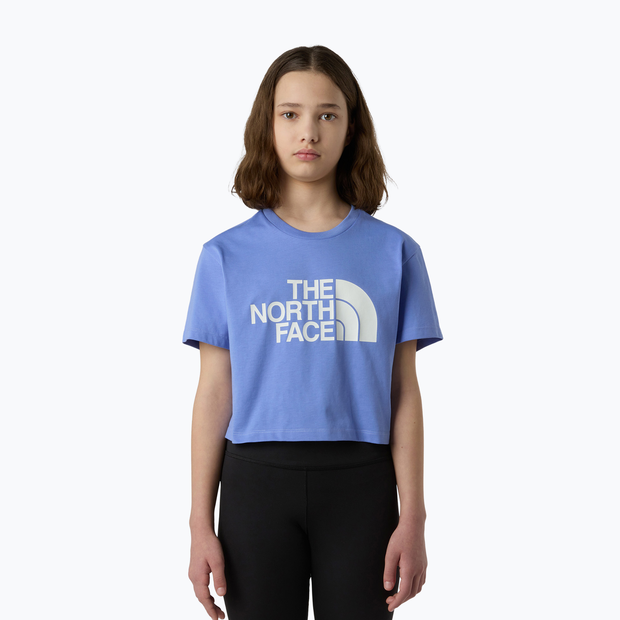 The North Face Crop Easy Tee виртуална синя детска тениска