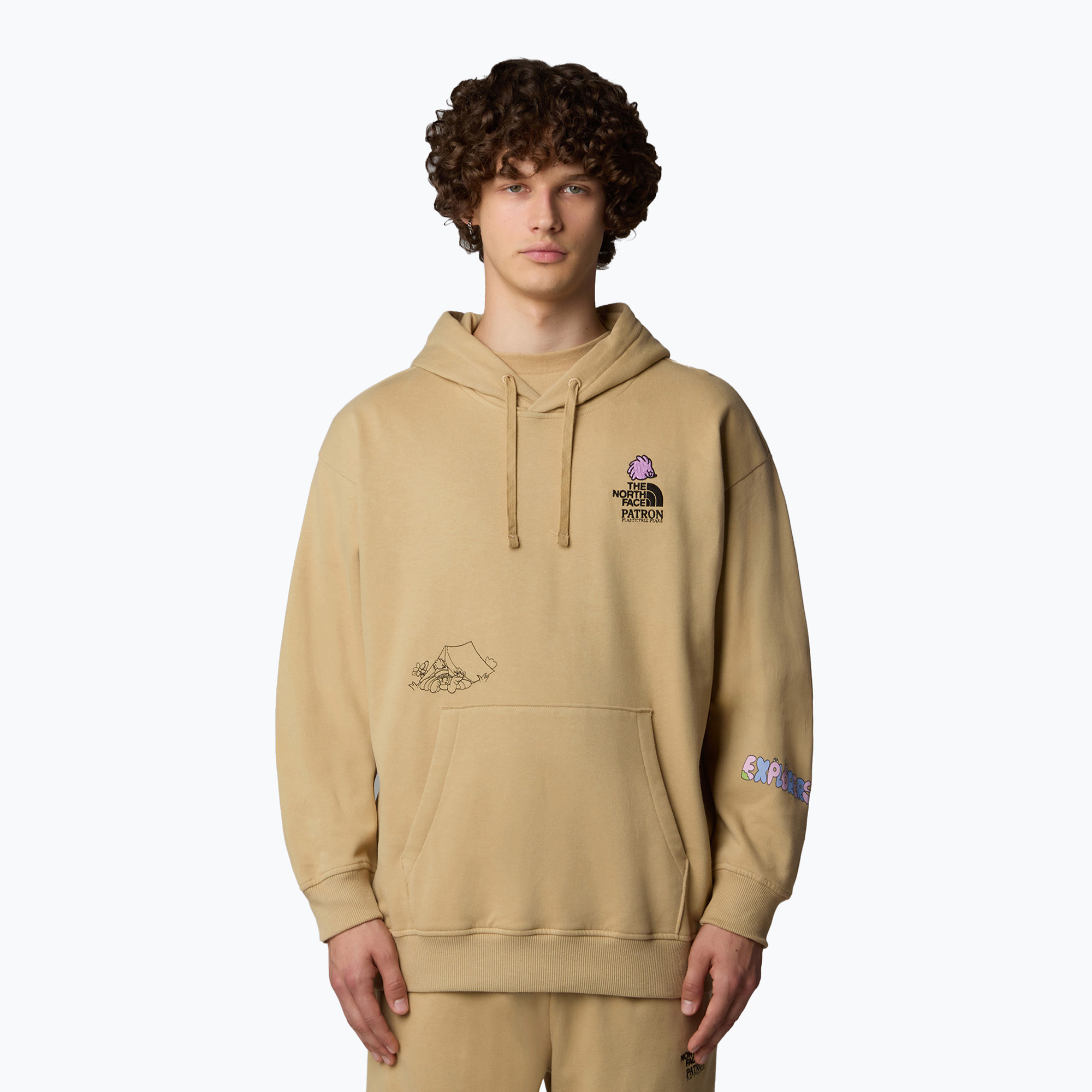 Bluza The North Face Mountain Cleanup Over Hoodie khaki stone 