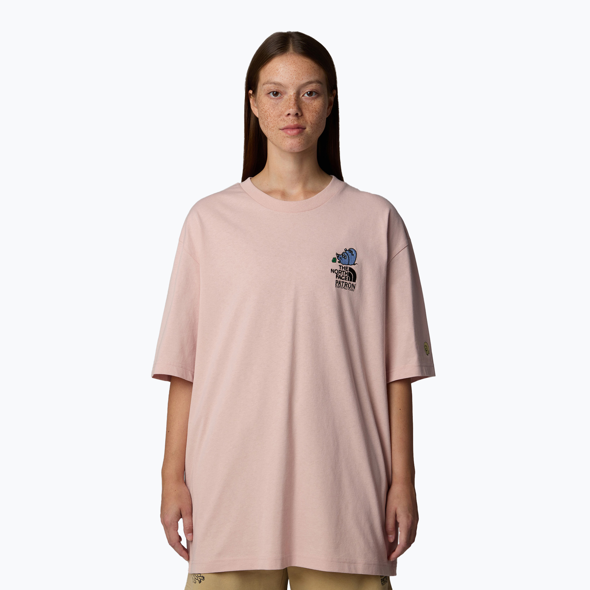 Koszulka The North Face Mountain Cleanup Oversized SS pink moss 