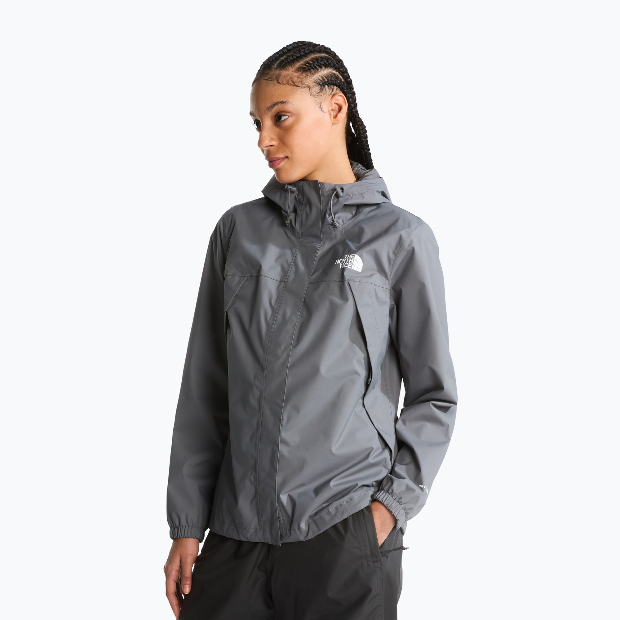 Kurtka przeciwdeszczowa damska The North Face Antora Rain smoked pearl 