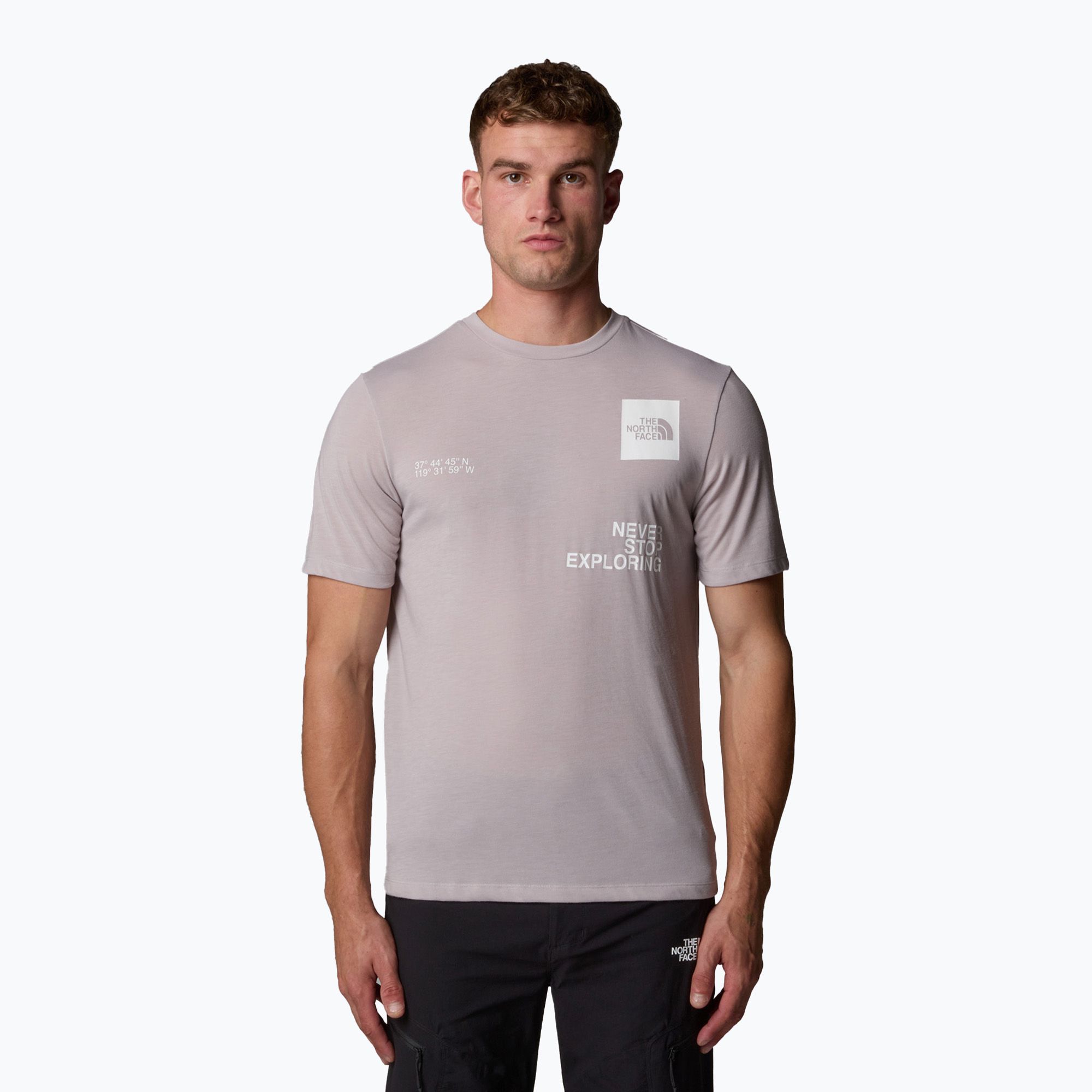 The North Face Mountain Foundation Coordinates Tee Uomo grigio pietra di luna (XL) (Mountain Foundation Coordinates Tee NF0A8BQX1OA1)