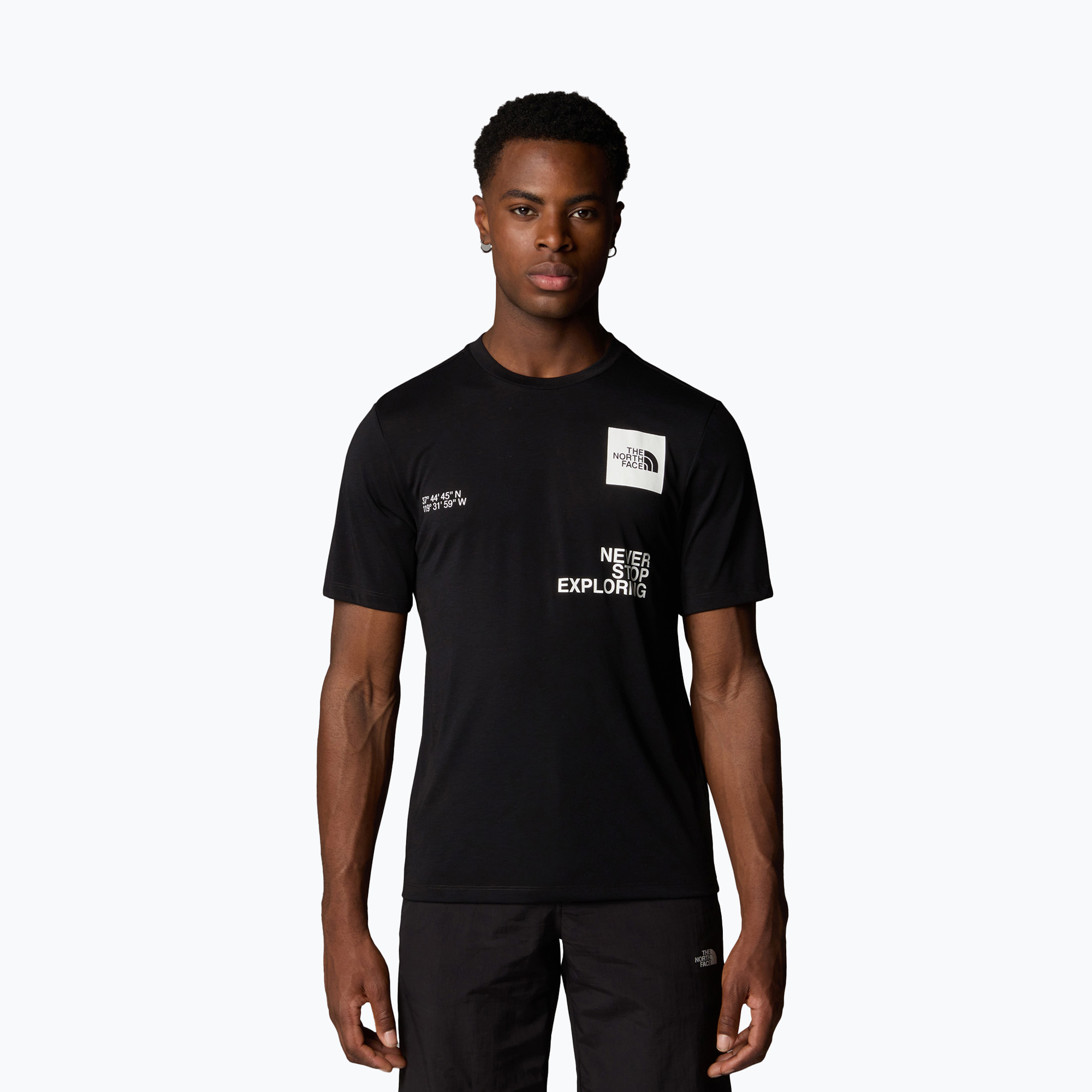 Koszulka męska The North Face Mountain Foundation Coordinates Tee tnf black 