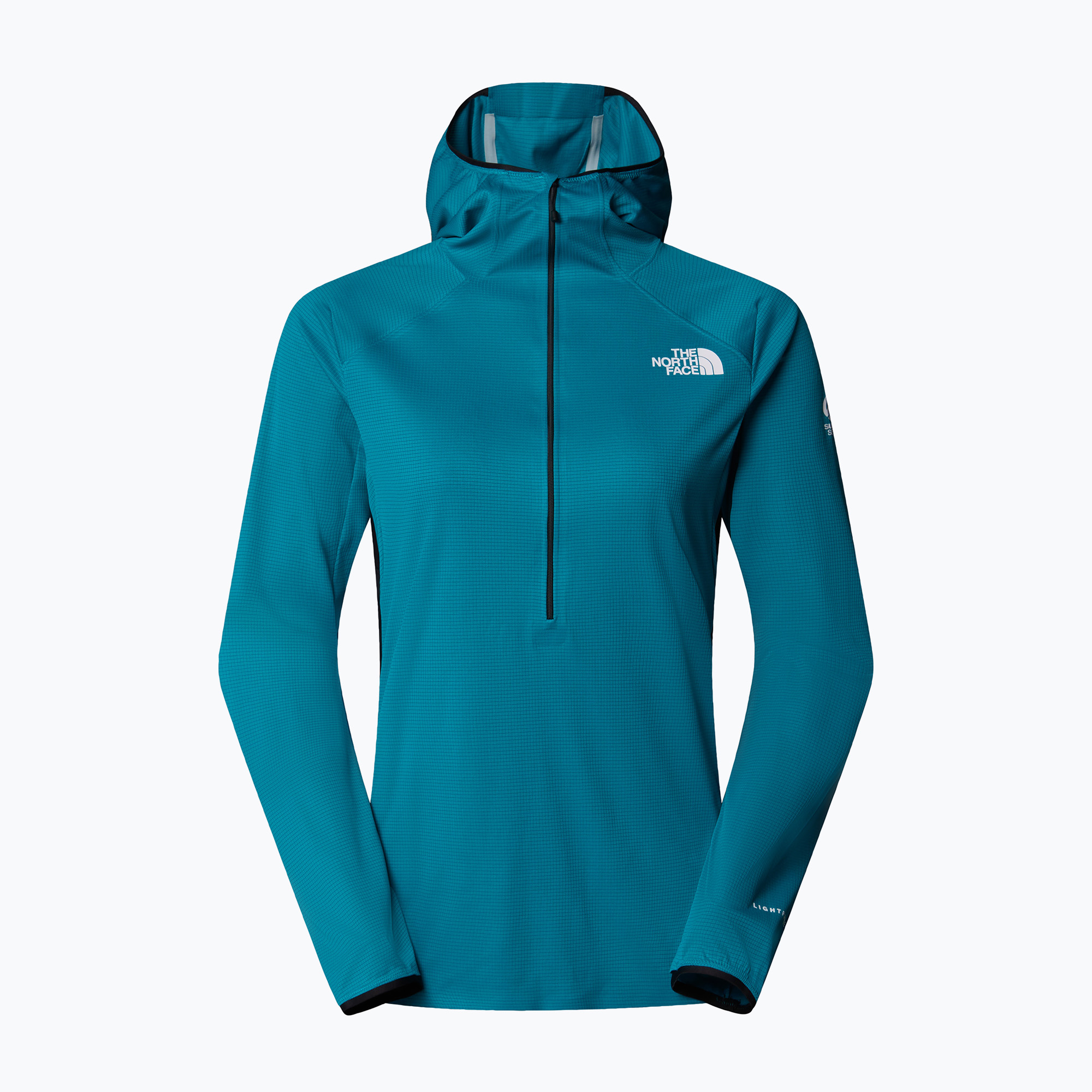 Felpa da trekking da donna The North Face Summit Direct Sun Hoodie verde acqua intenso (S) (Summit Direct Sun Hoodie NF0A8BM66GO1)