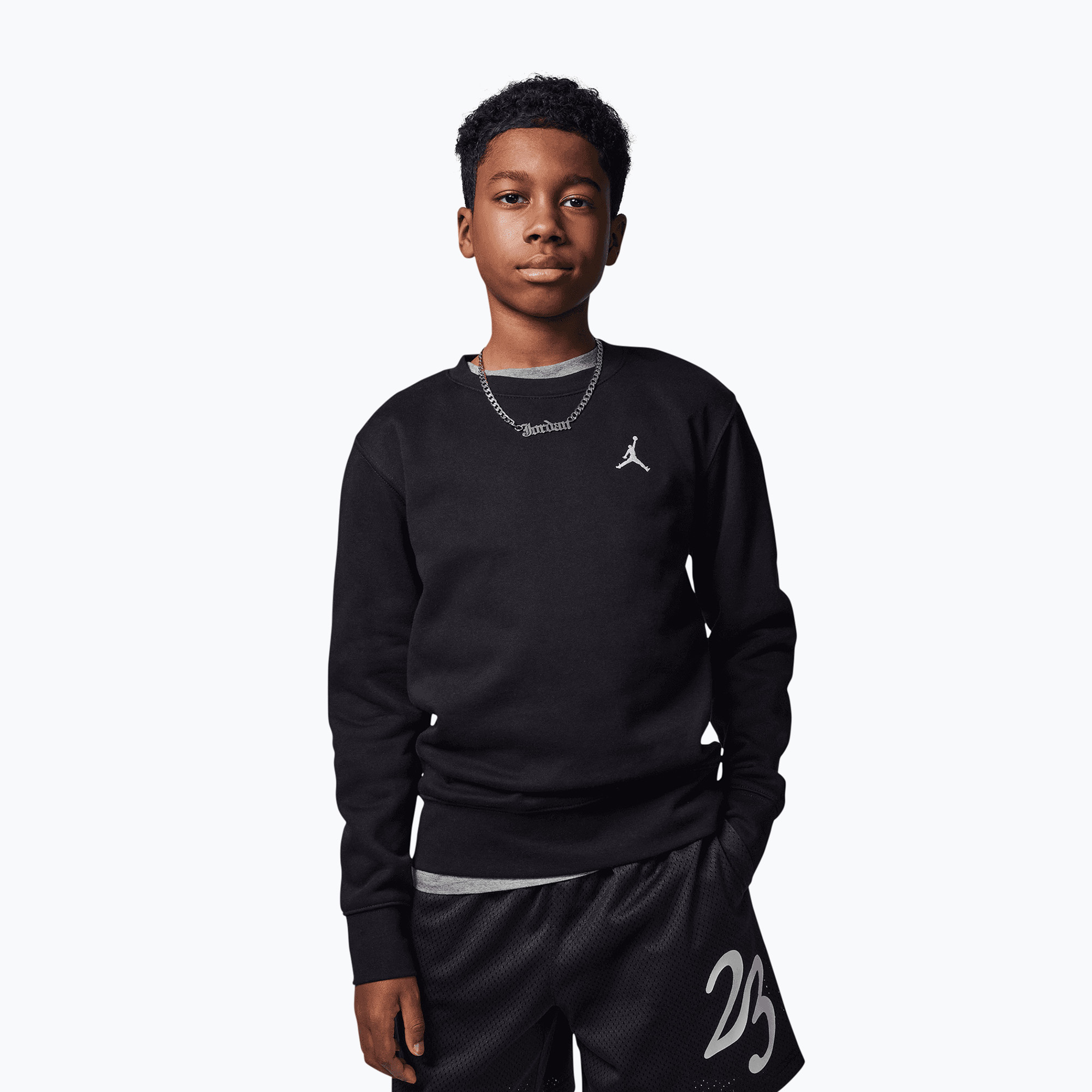 Детски суитшърт Nike Jordan JDB Brooklyn Fleece Essential Crew black