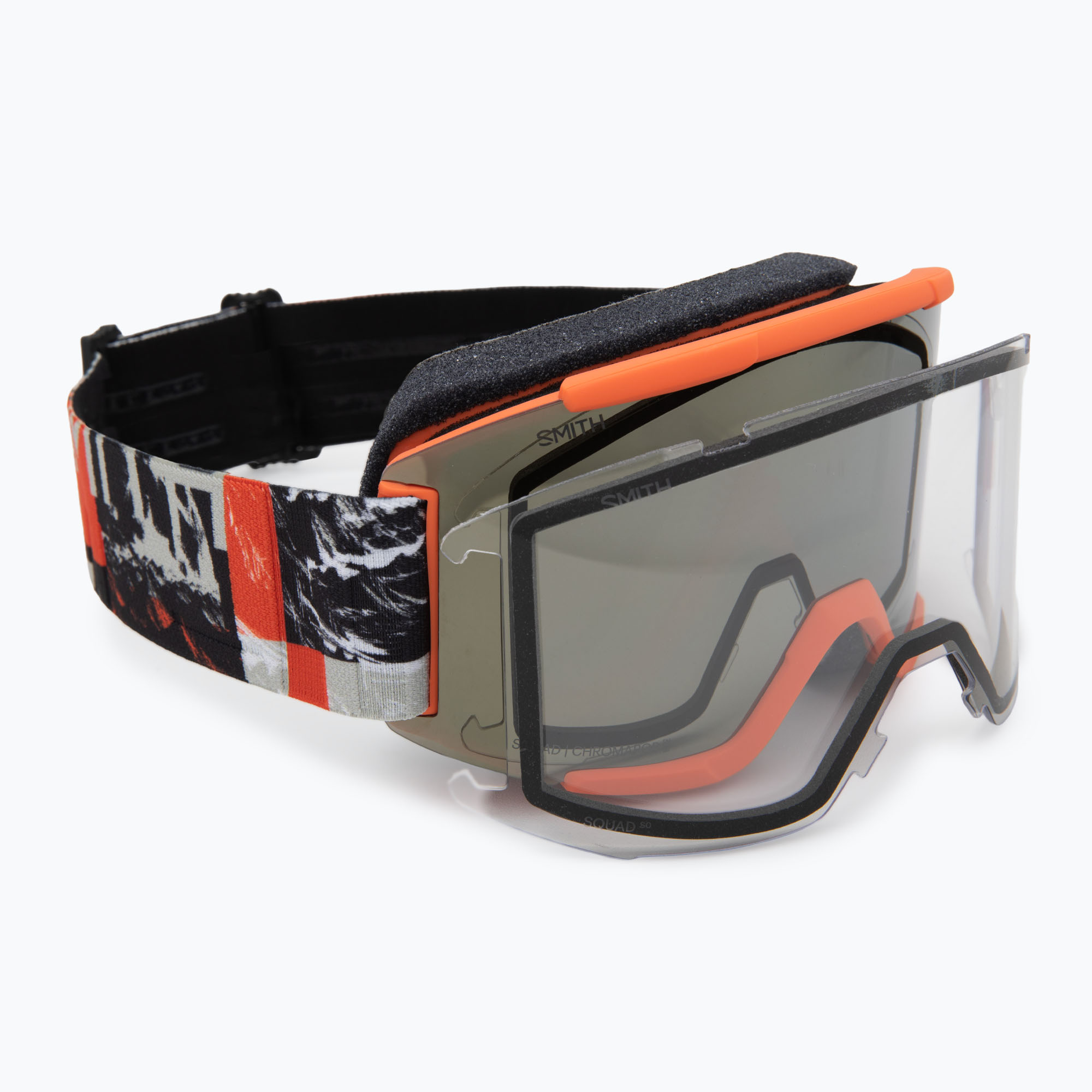 Ochleari de schi Smith Squad cinder chop up/chrp sun black gold mirror/clear