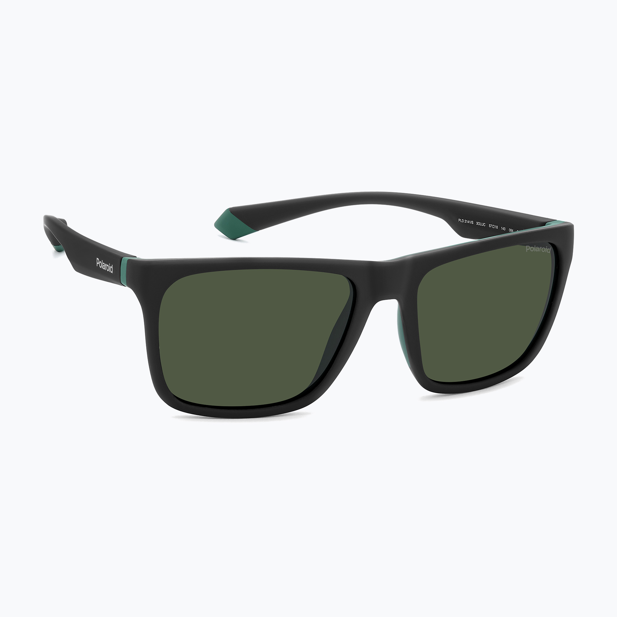 Okulary przeciwsłoneczne Polaroid PLD 2141/S matte black green/green polarized 