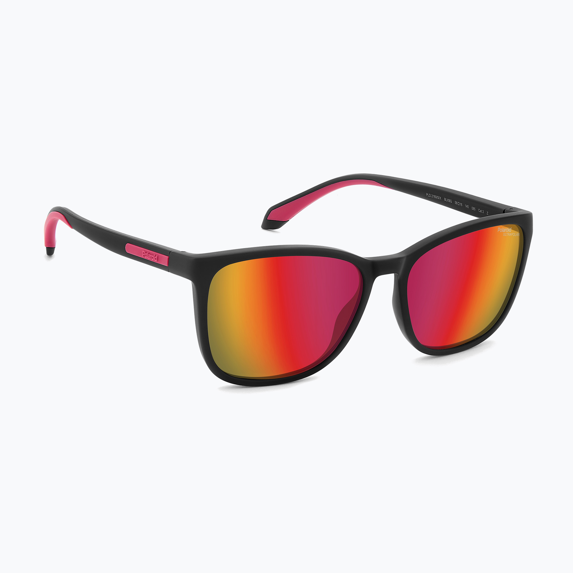 Okulary przeciwsłoneczne Polaroid PLD 2169/S/X matte black red/red multilayer polarized high contrast 
