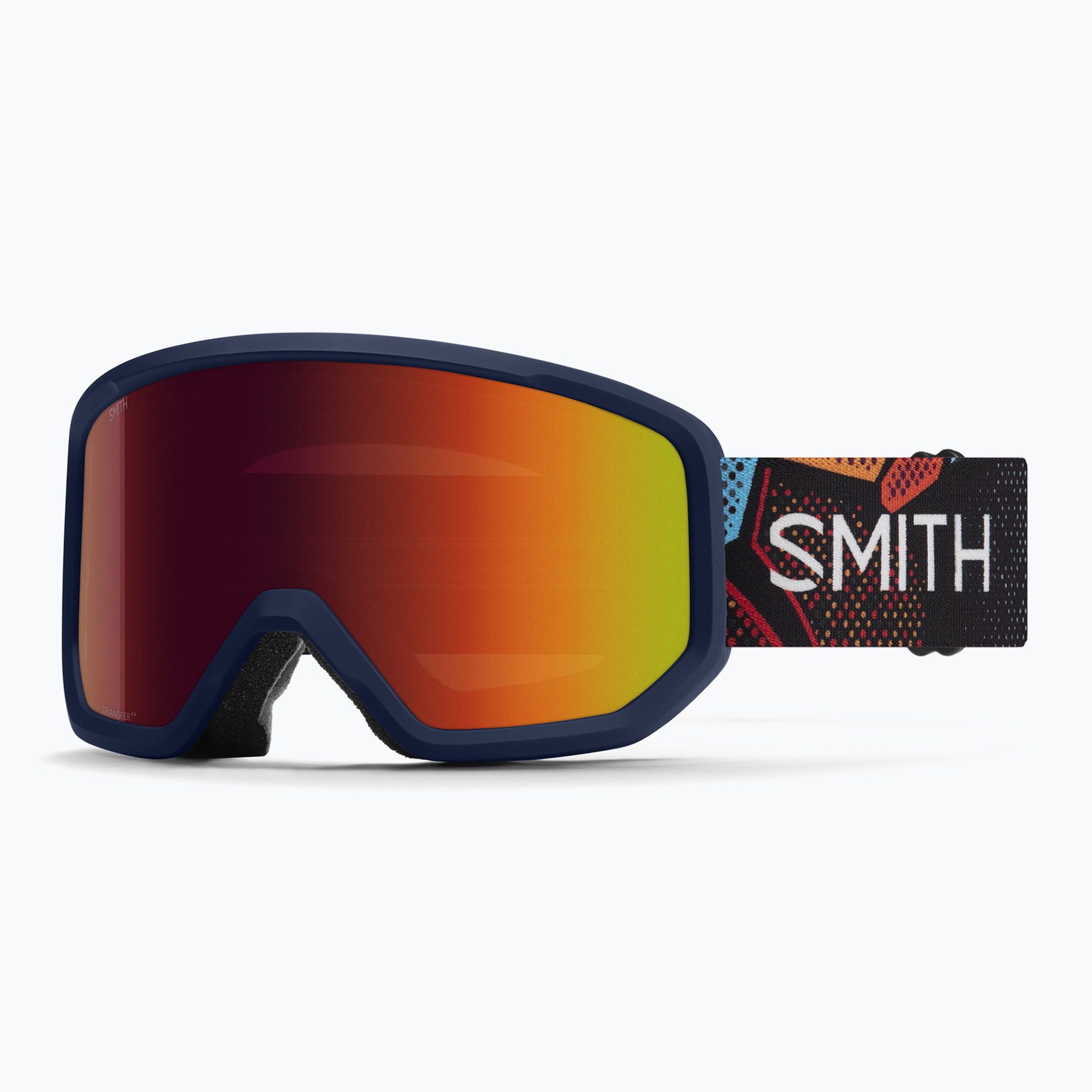 Скиорскa маска Smith Transfer S3 midnight geo alpine/red solx mirror antifog
