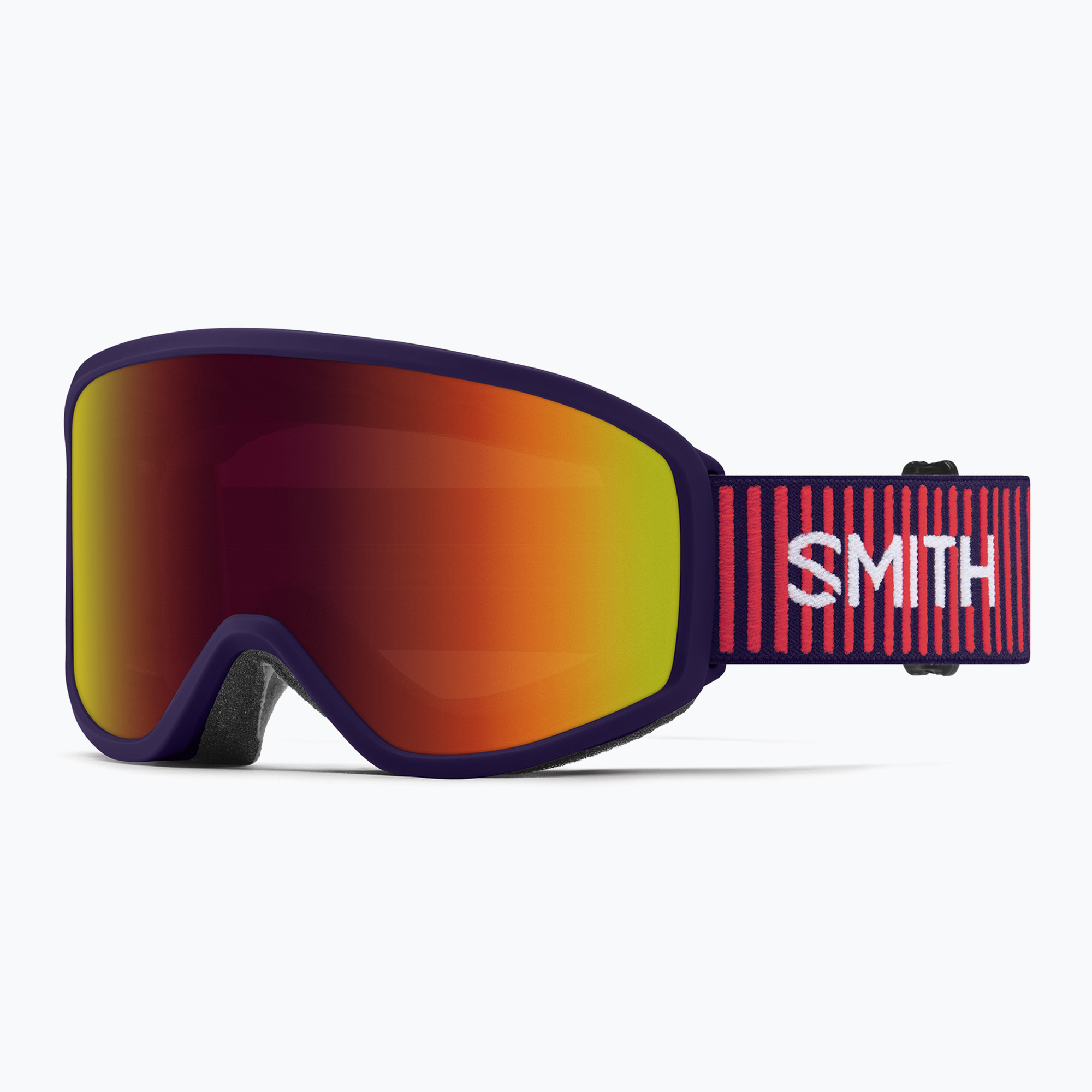 Детска скиорска маска Smith Reason OTG S3 deep plum gradient/red solx mirror antifog