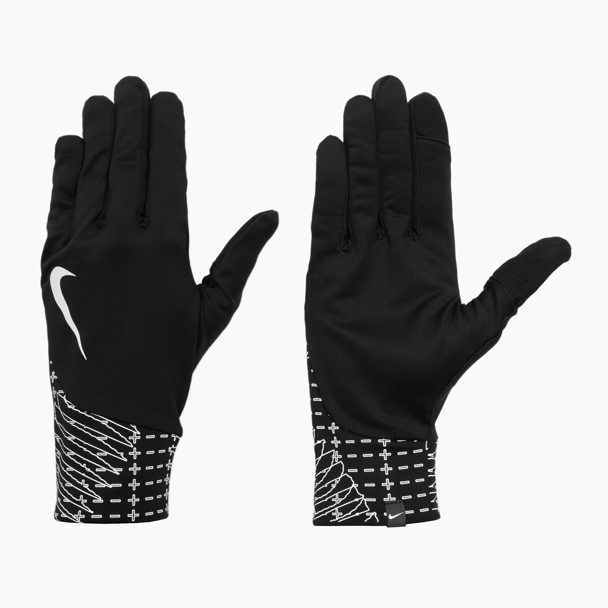 Rękawiczki do biegania męskie Nike Pacer Lightweight RG Reflective black/silver