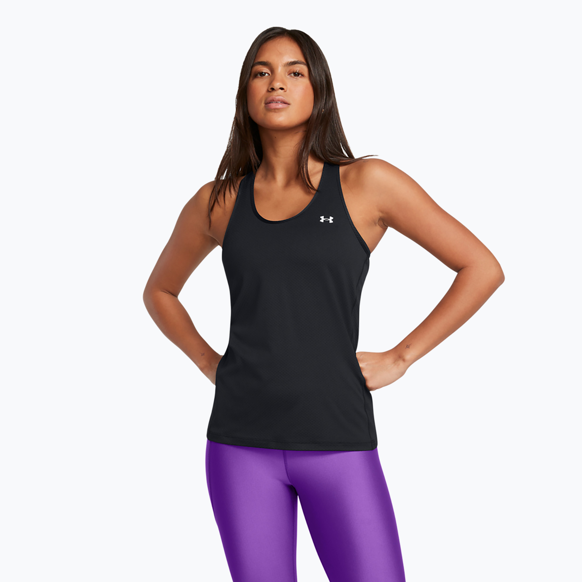 Koszulka treningowa damska Under Armour HeatGear Armour Racer black/white 