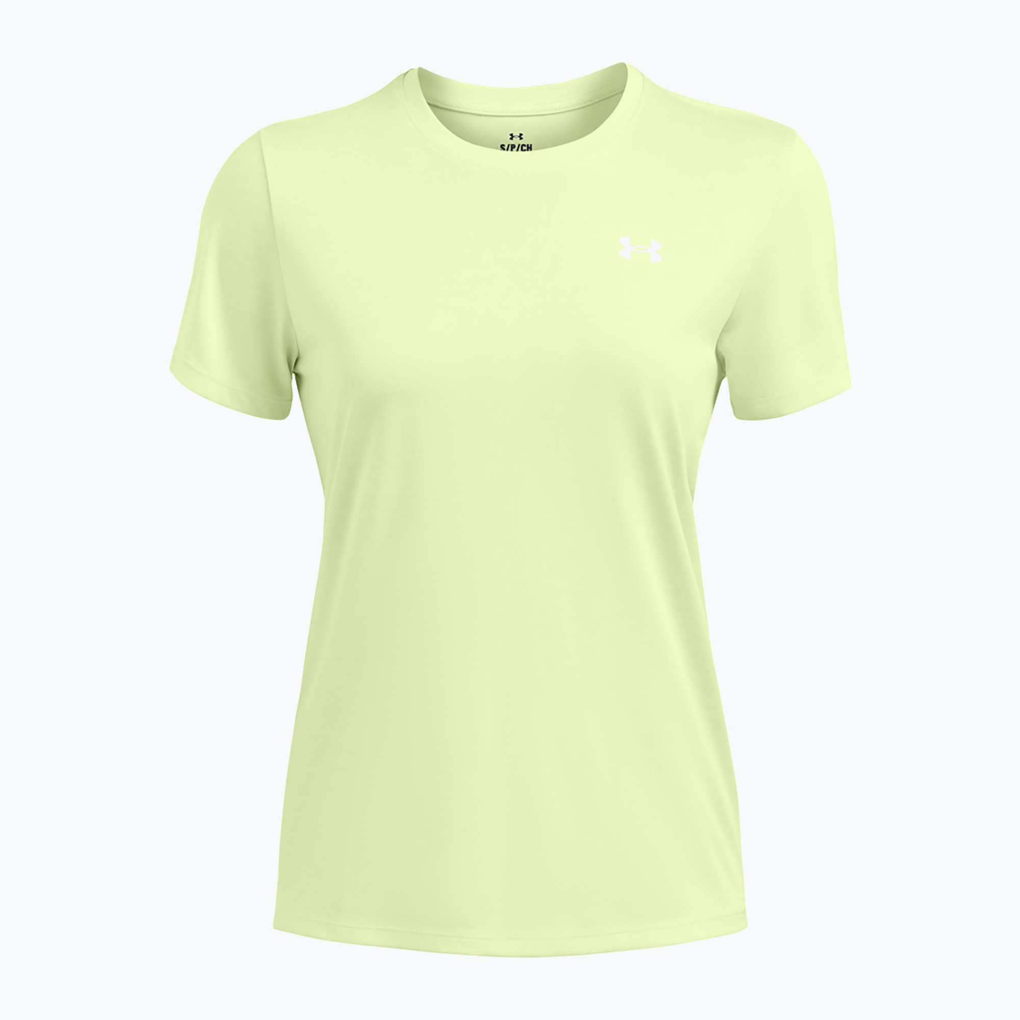 Maglietta da allenamento Under Armour Tech C-Twist retro verde/bianco da donna (XS) (Tech Twist 1384230-383)