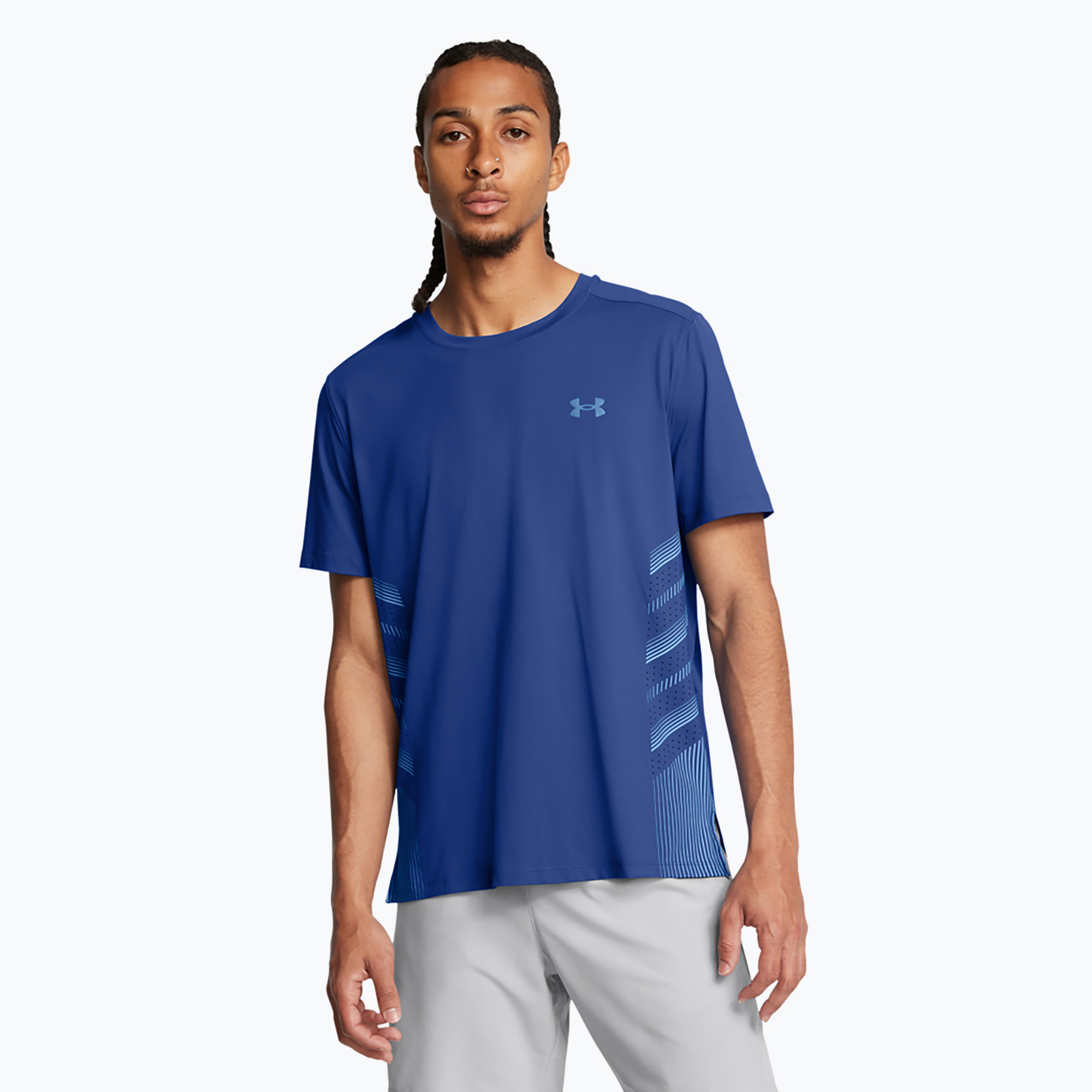 Koszulka do biegania męska Under Armour UA Launch Elite Graphic tech blue/horizon blue/reflective 