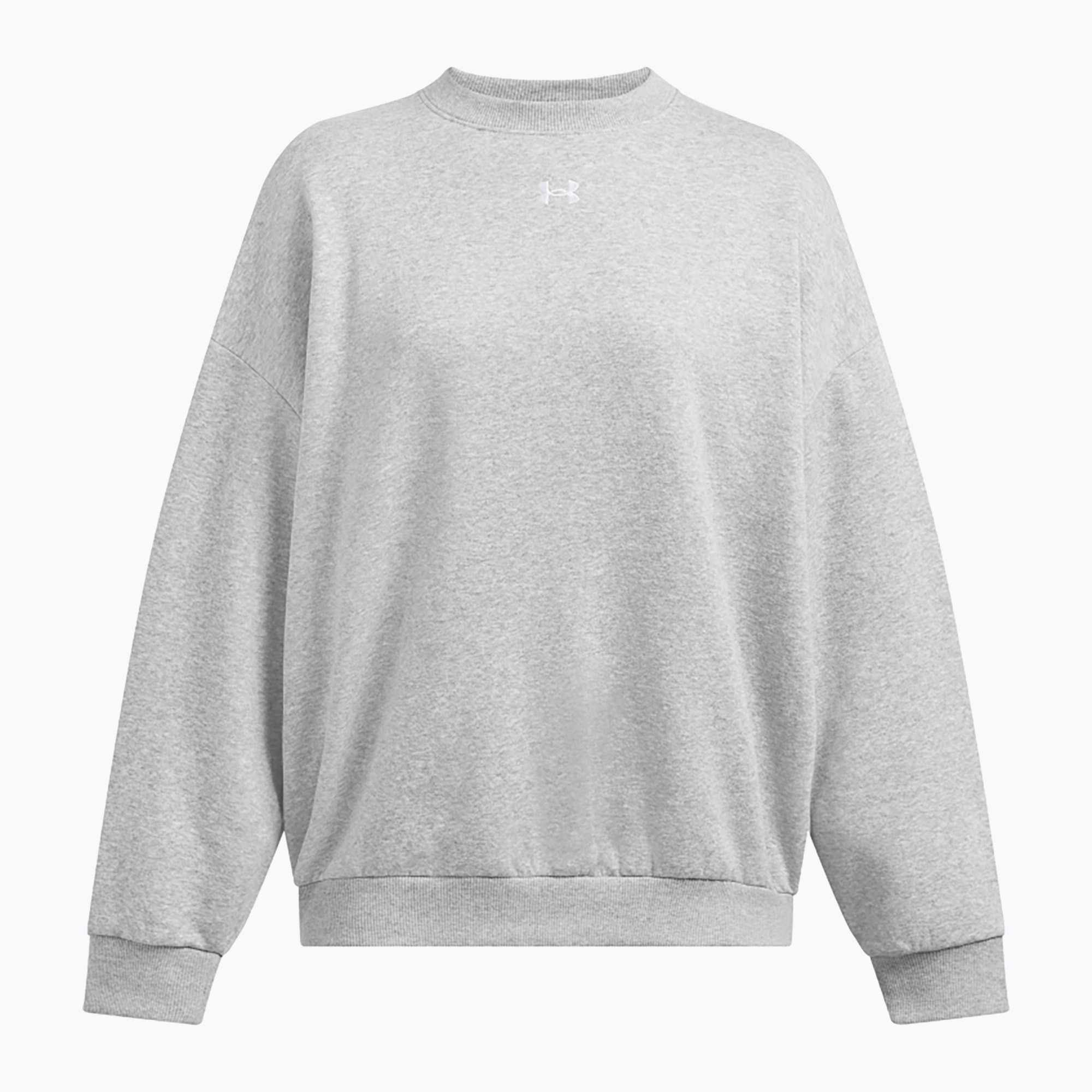 Dámska mikina Under Armour Rival Fleece OS Crew mod gray light heather/white (Rival Fleece OS Crew 1386463-011)