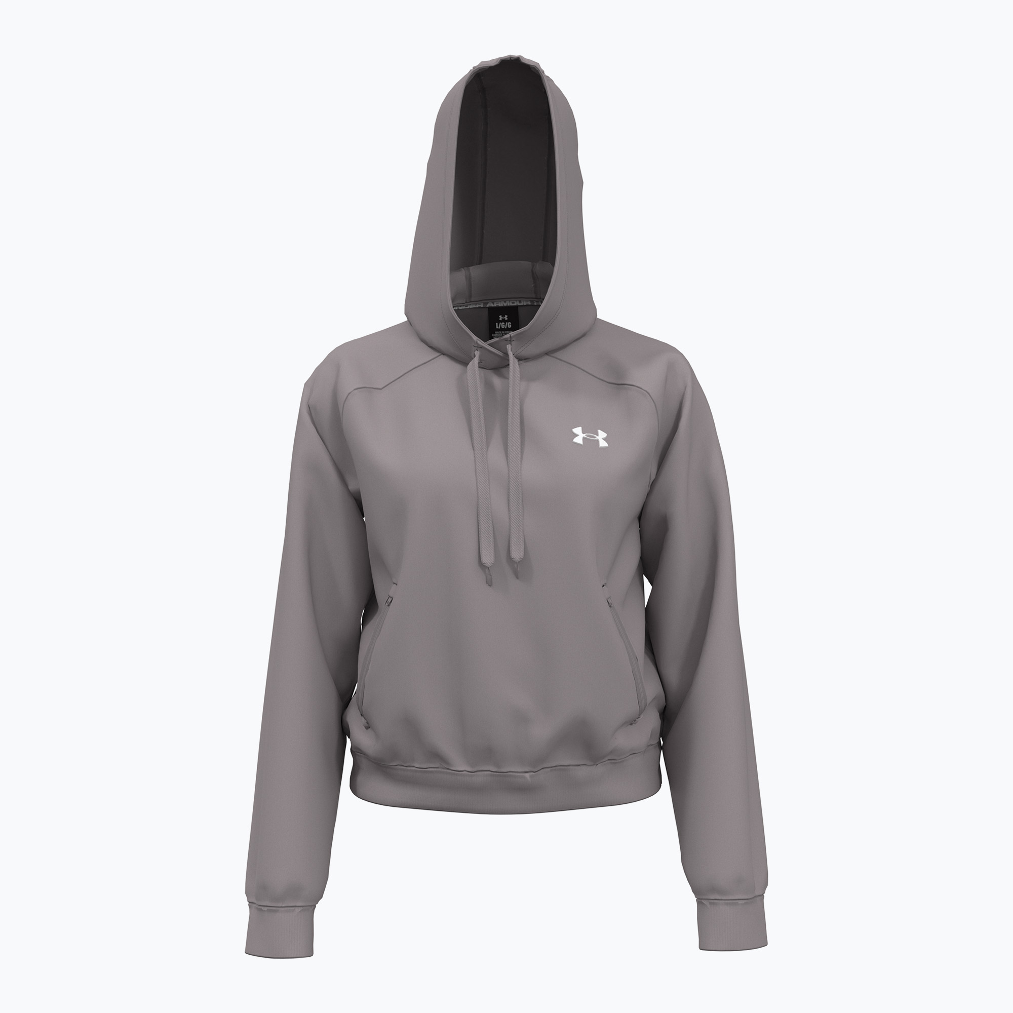 Bluza damska Under Armour Pro Fleece Hoodie tetra gray/white 
