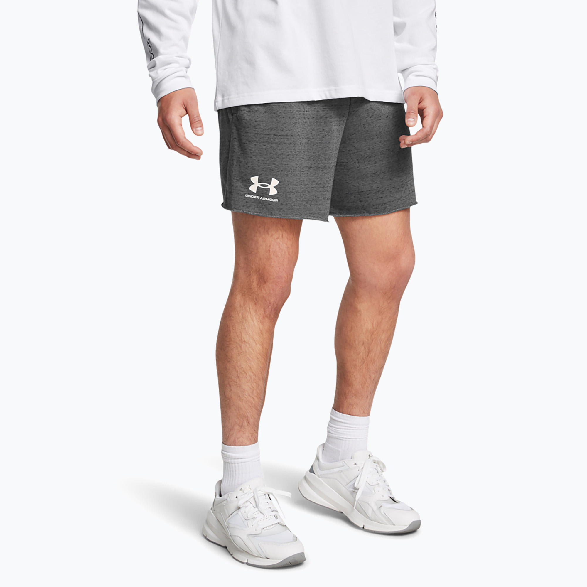 Spodenki męskie Under Armour Rival Terry 6in castlerock/onyx white 