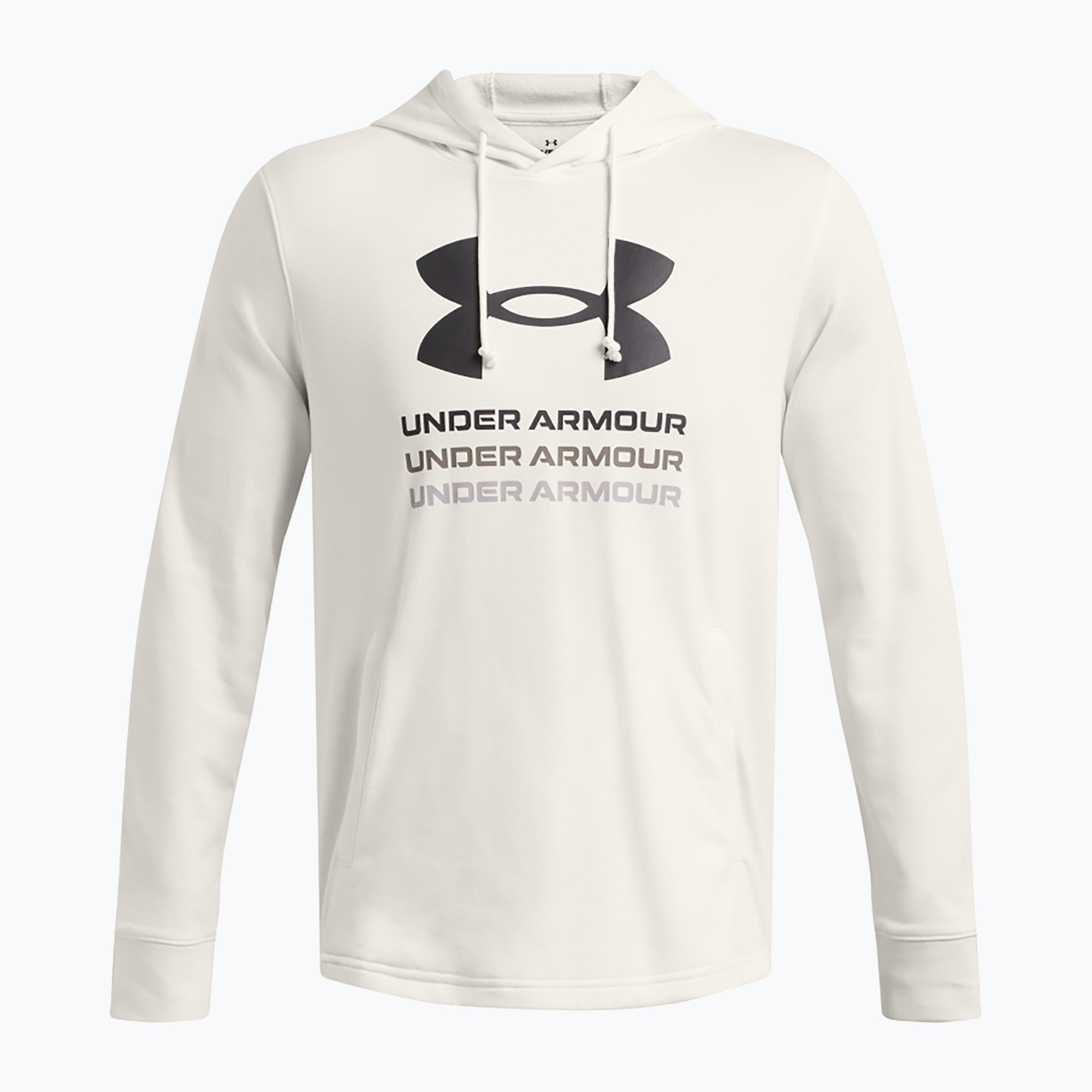 Bluza męska Under Armour Rival Terry Graphic Hood onyx white/black 