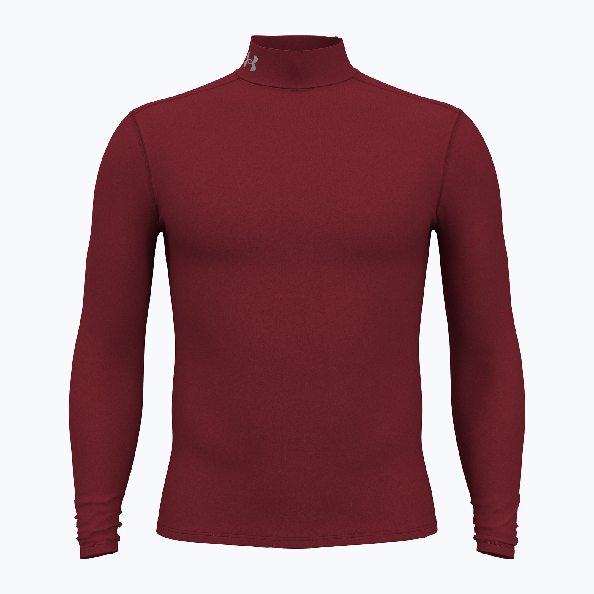 Longsleeve męski Under Armour Elite Mock CG cardinal/metallic silver 