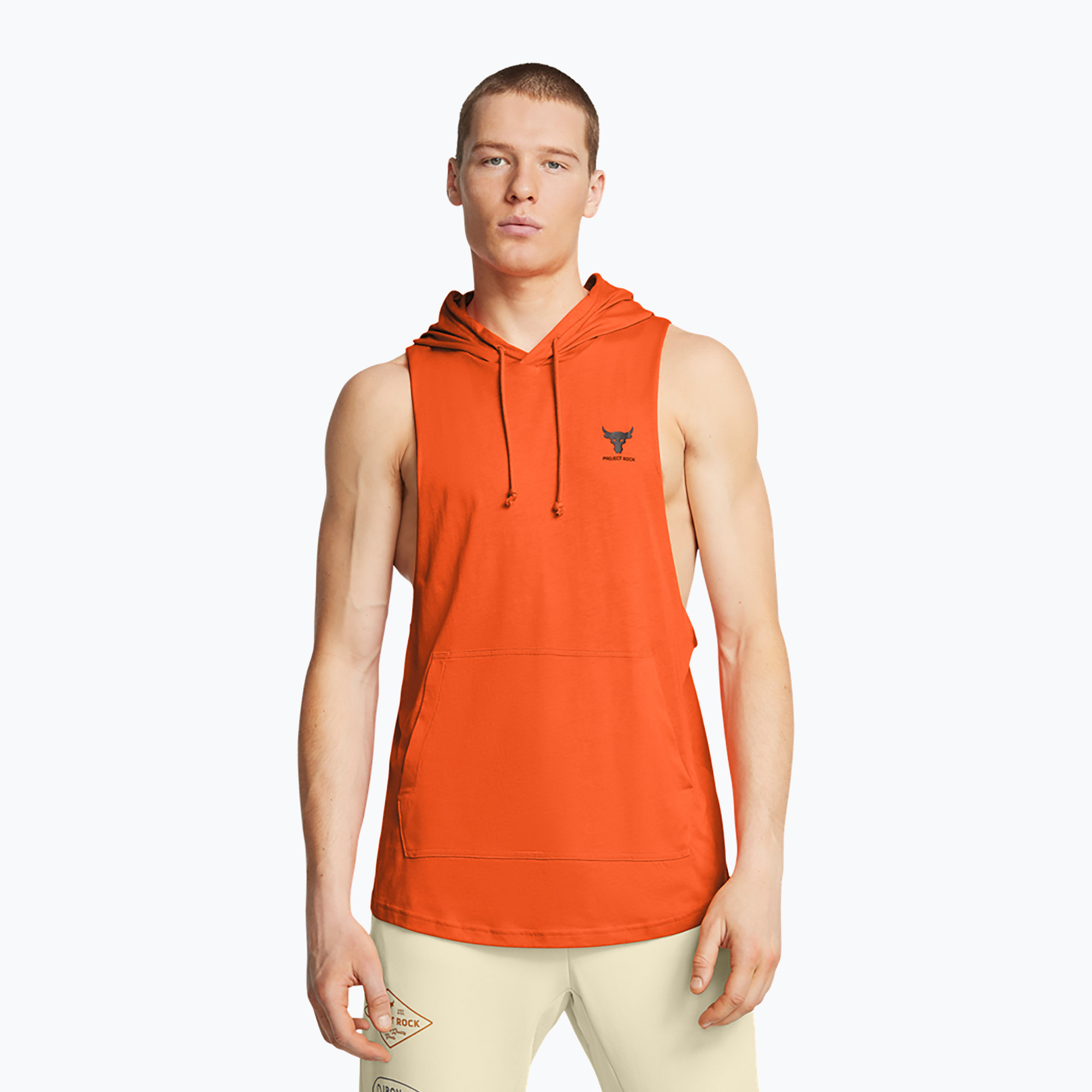 Tricou de antrenament bărbați Under Armour Project Rock Payoff SL HD orange