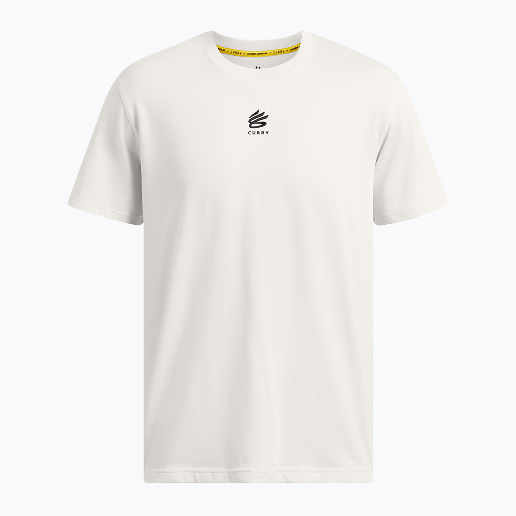 Koszulka męska Under Armour Curry Hvyweight Logo Tee white clay/black 