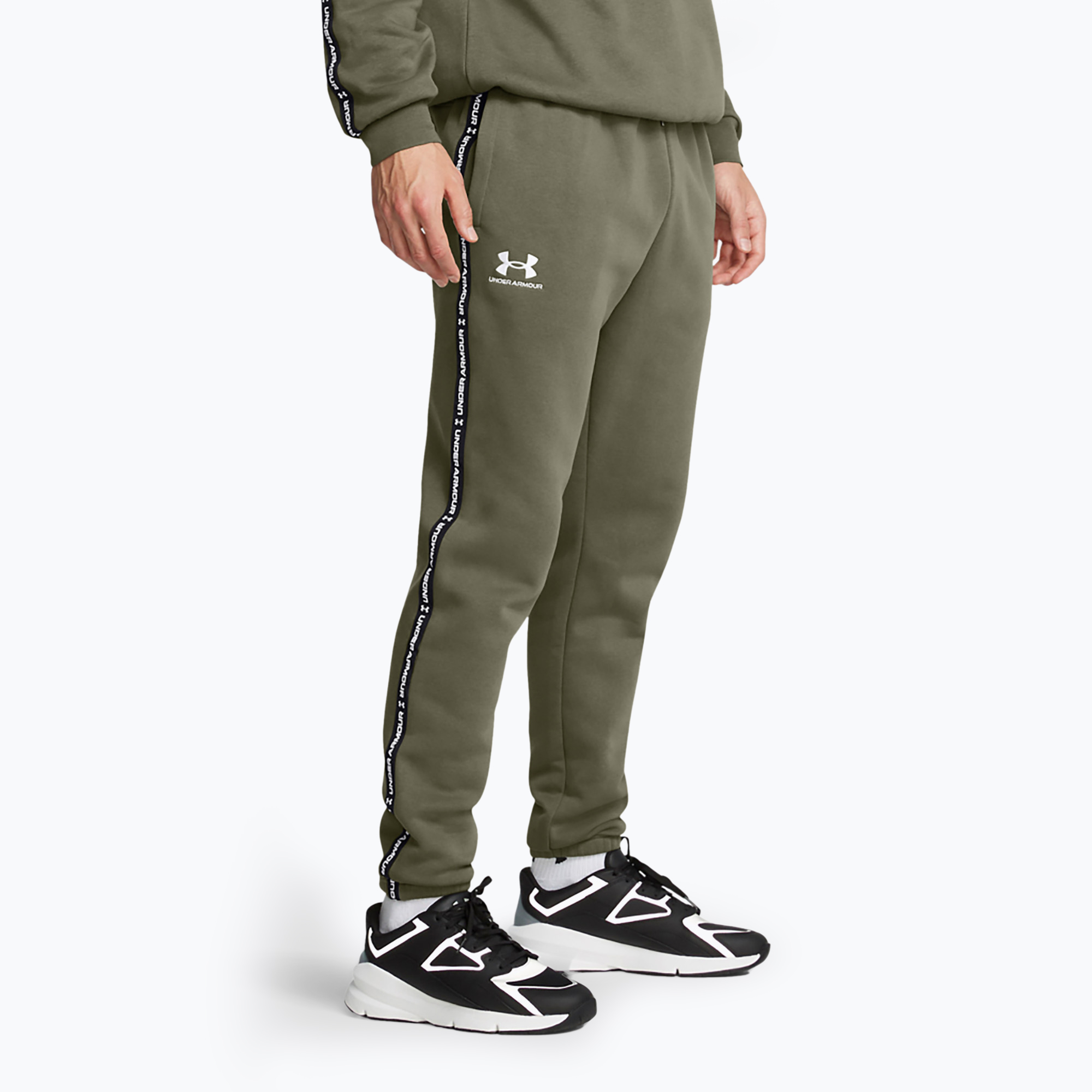Spodnie męskie Under Armour Icon Fleece Jgr marine green/white 