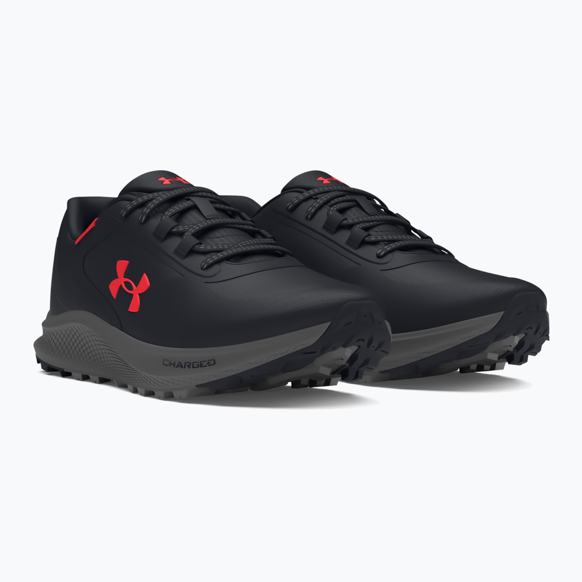 Buty do biegania męskie Under Armour Charged Bandit Trail 3 black/black/racer red 