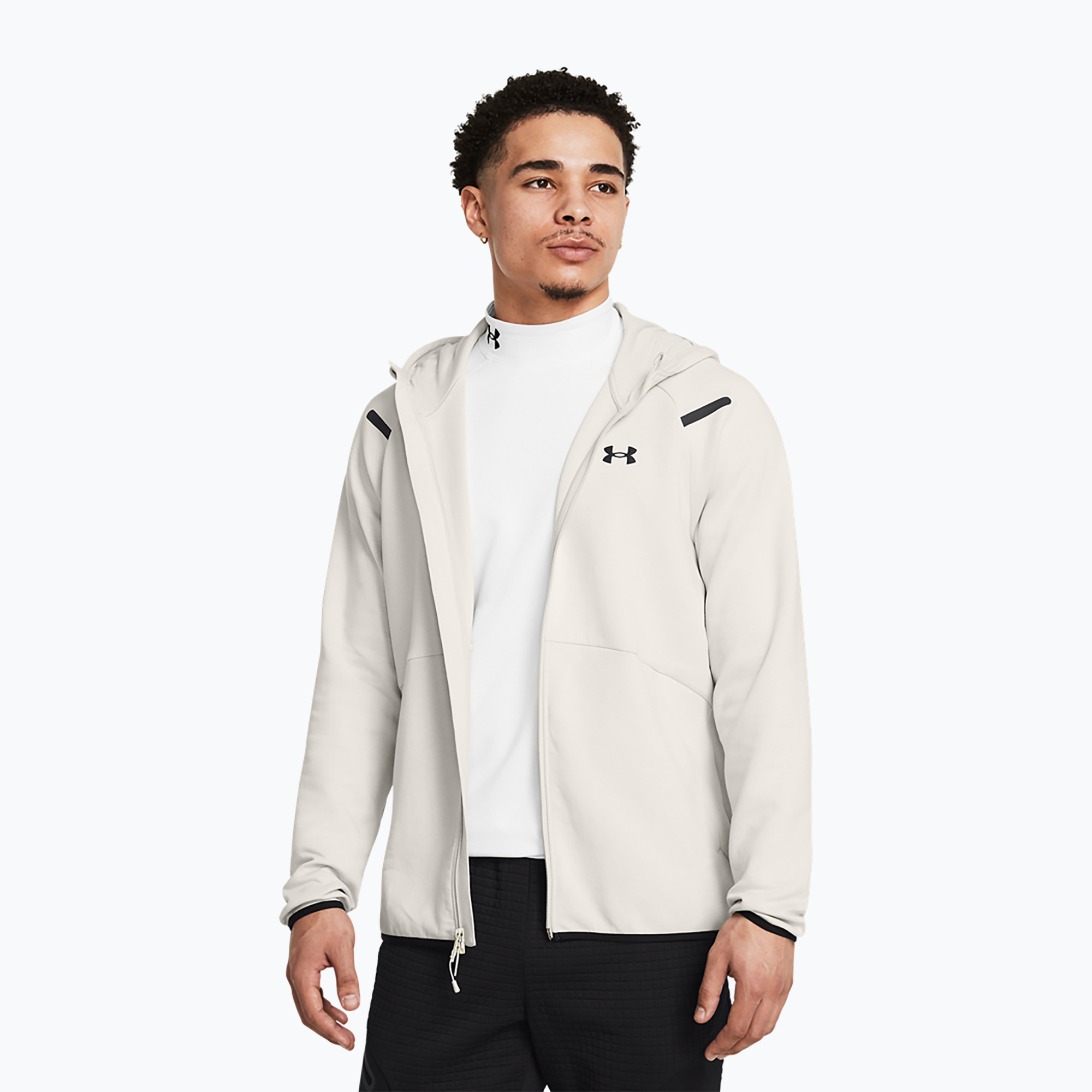 Bluza męska Under Armour Unstoppable Fleece Full Zip HD summit white/black 