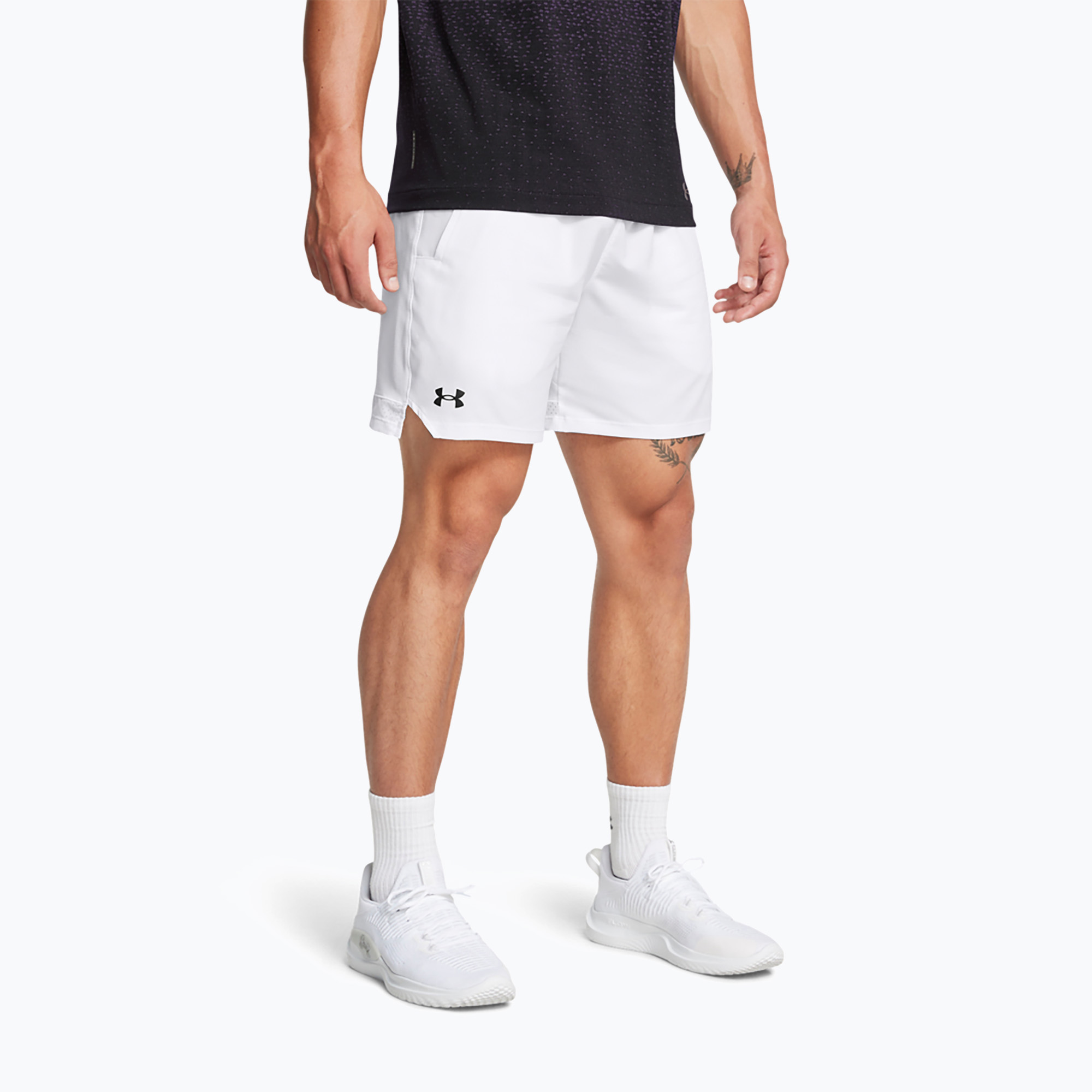 Spodenki treningowe męskie Under Armour UA Vanish Woven 6in white/black 