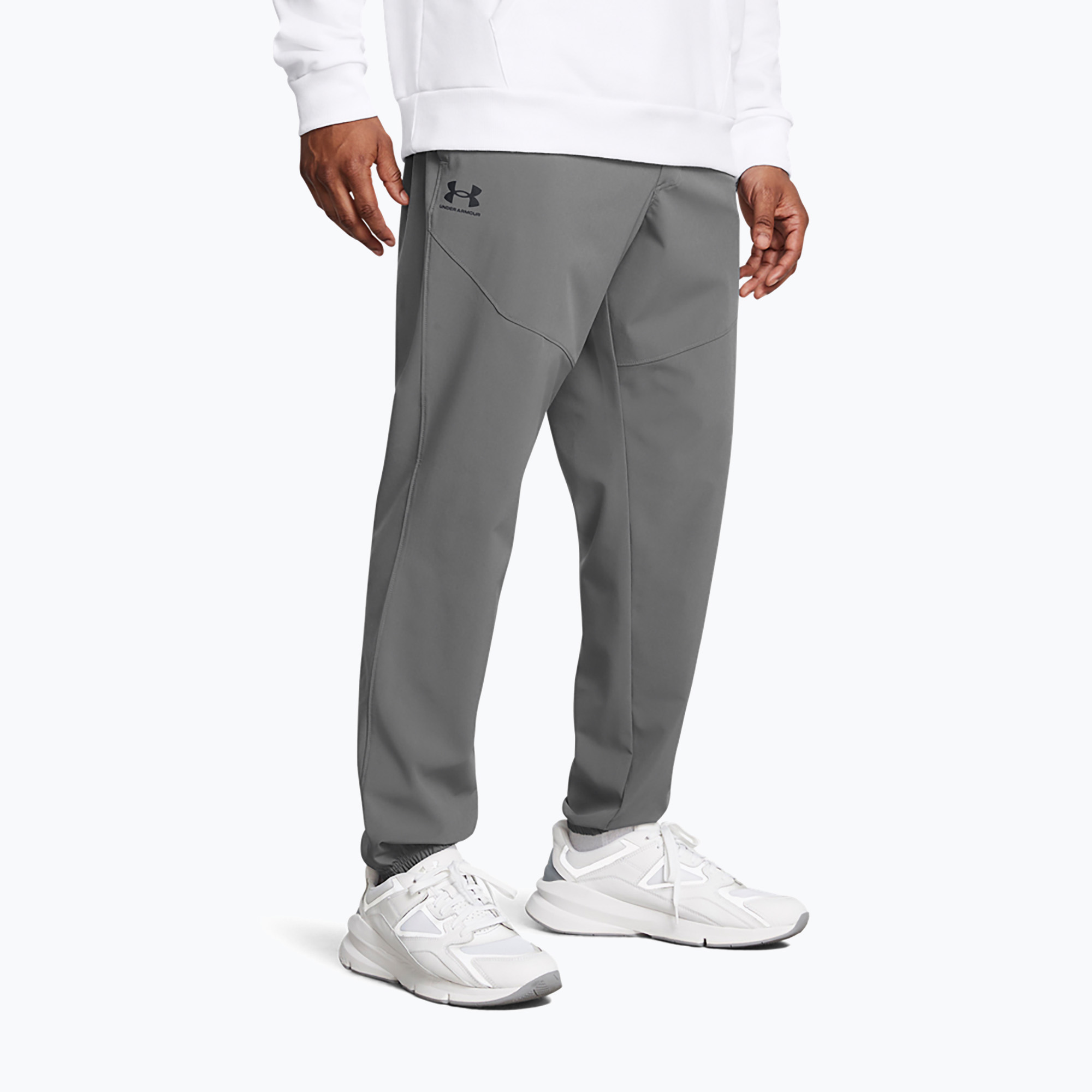 Spodnie męskie Under Armour Vibe Woven Jogger castlerock/black 