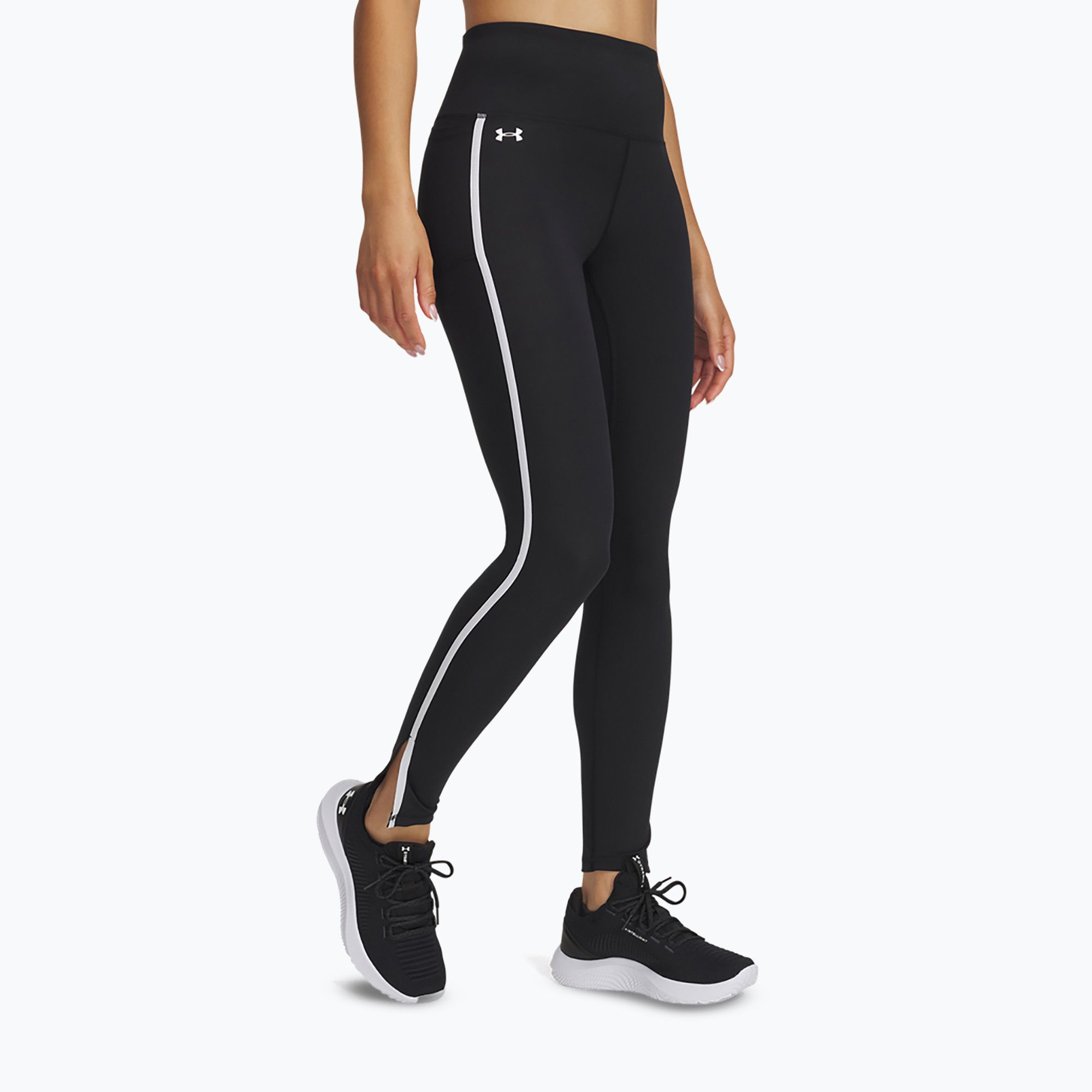 Legginsy damskie Under Armour Motion Piped black/white/white 