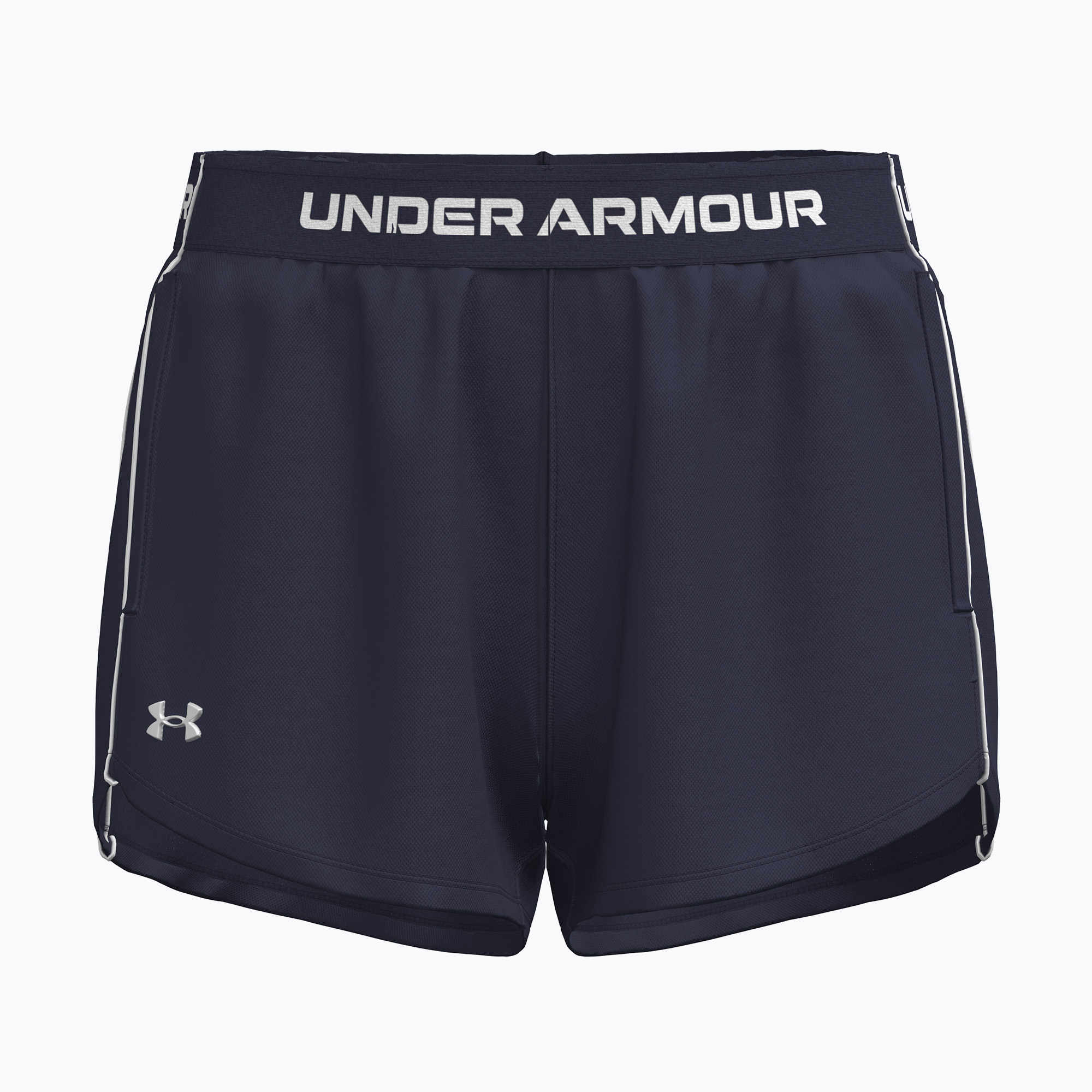 Pantaloni scurți de antrenament pentru femei Under Armour Tech Play Up Shorts midnight navy/white
