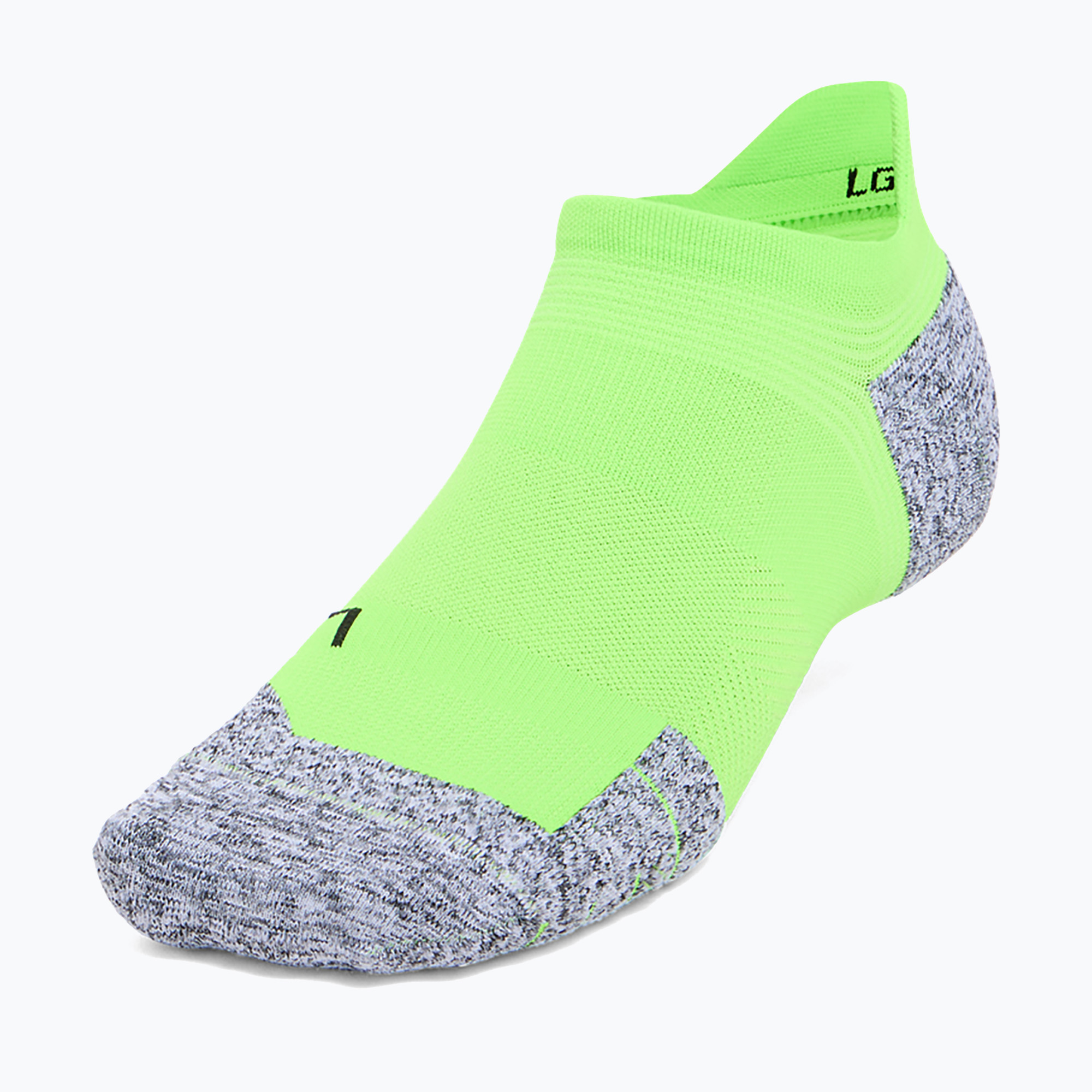 Calzini Under Armour Dry Run Cushion No Show Tab iper verde/iper verde/riflettente (47.5-50.5 EU) (Dry Run Cushion No Show Tab 1376075-389)