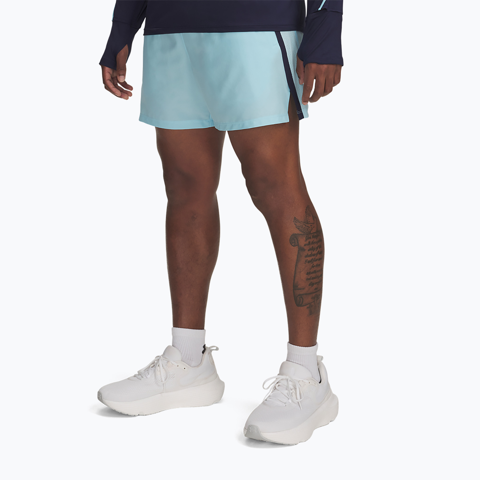 Men's running shorts Under Armour Launch 5" stream / midnight navy / reflective (XL)