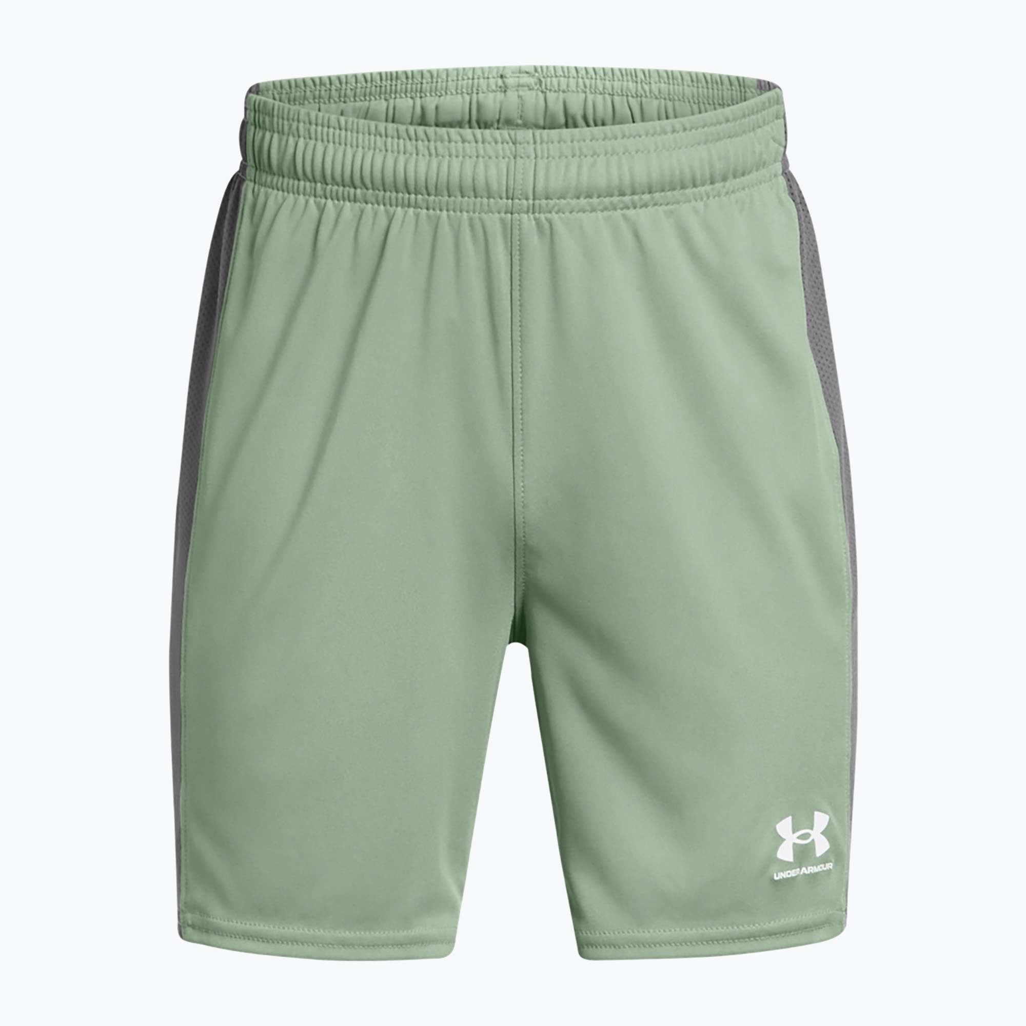 Детски футболни шорти Under Armour Challenger Knit silica green / castlerock / white