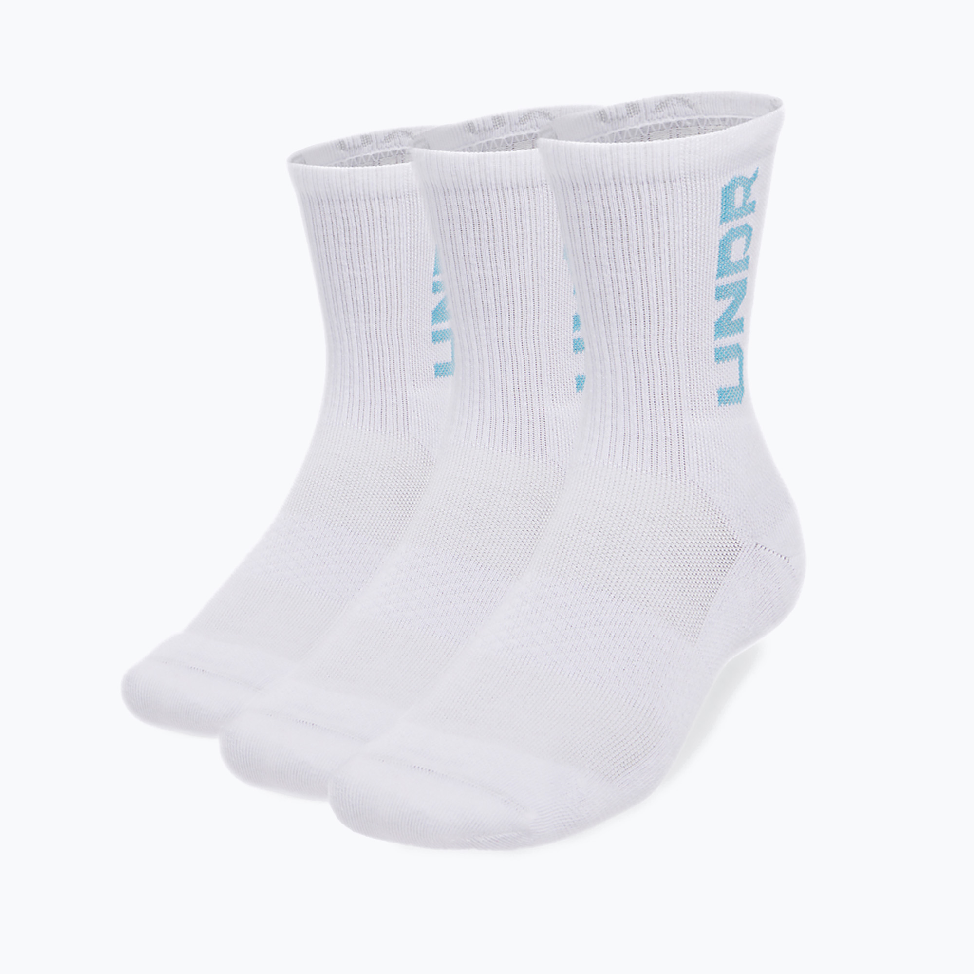 Under Armour 3-Maker Mid Crew zokni 3 pár fehér/fehér/éter kék (3-Maker Mid Crew 3P 1373084-103)