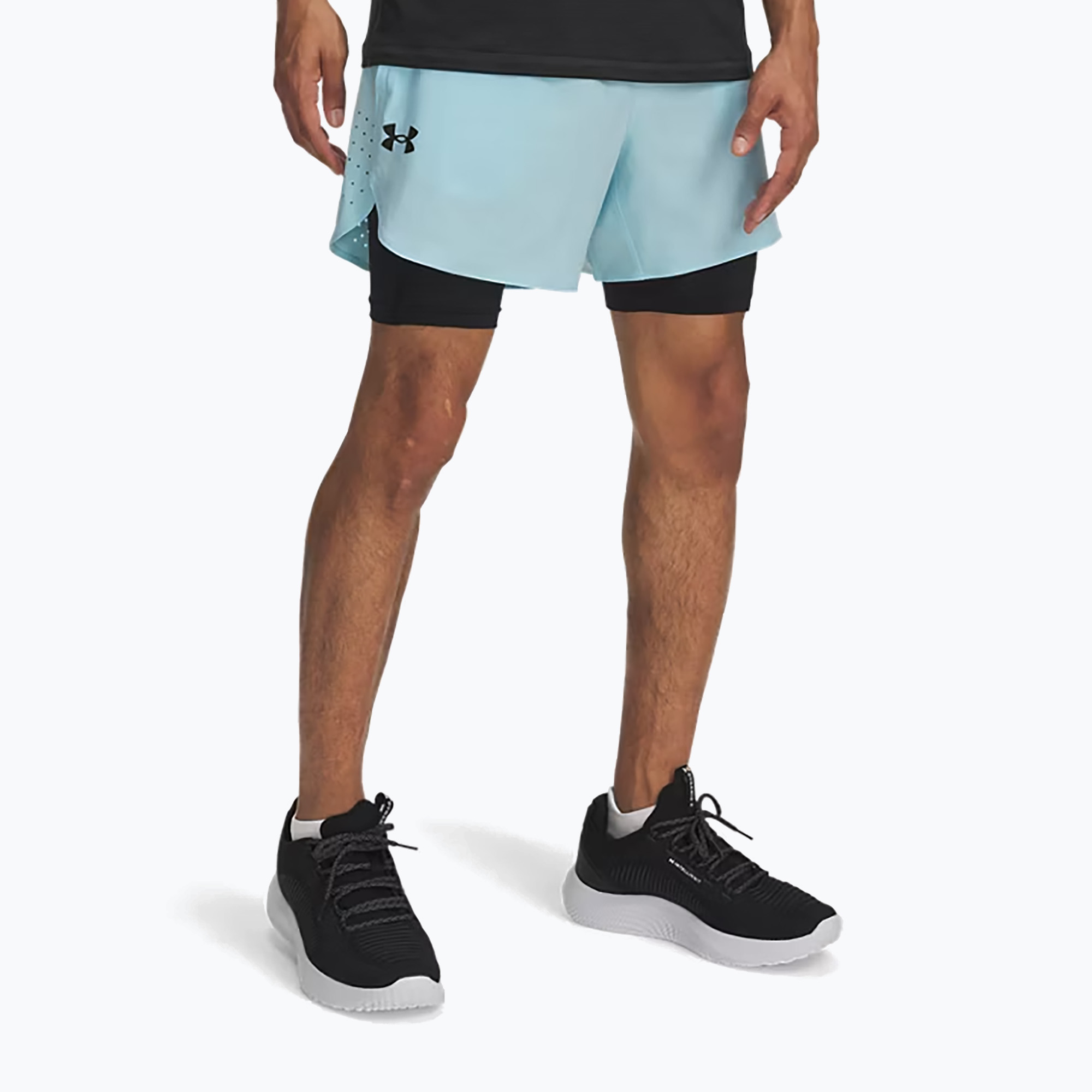 Spodenki męskie Under Armour Peak Woven 2in1 stream/black 