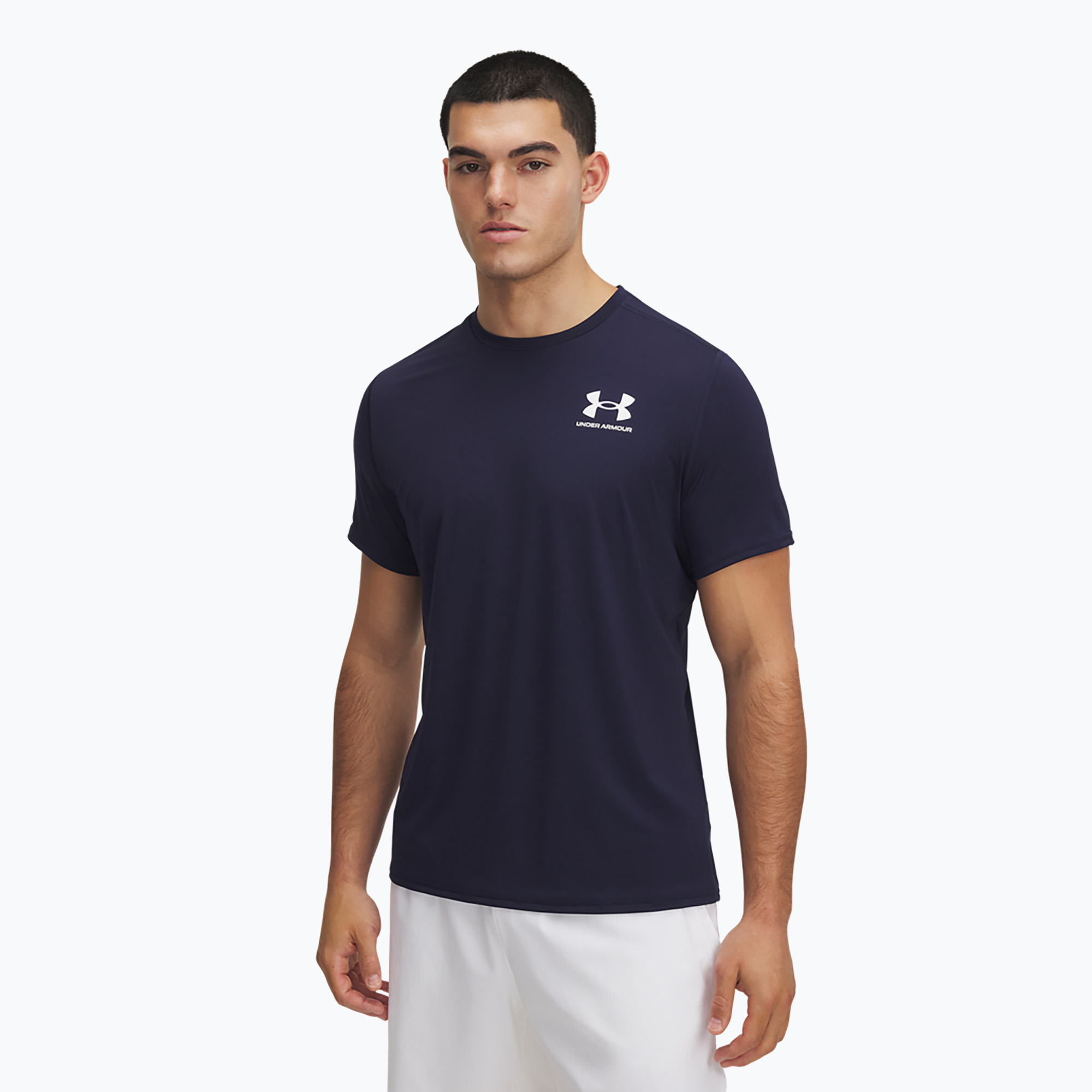 Koszulka treningowa męska Under Armour HeatGear Fitted midnight navy/white 