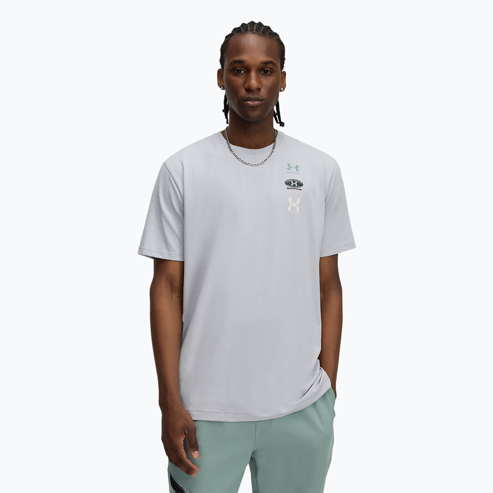 Pánske tričko Under Armour 60/40S Evol Logo black/white/campus gold (60/40S Evol Logo 1390165-011)