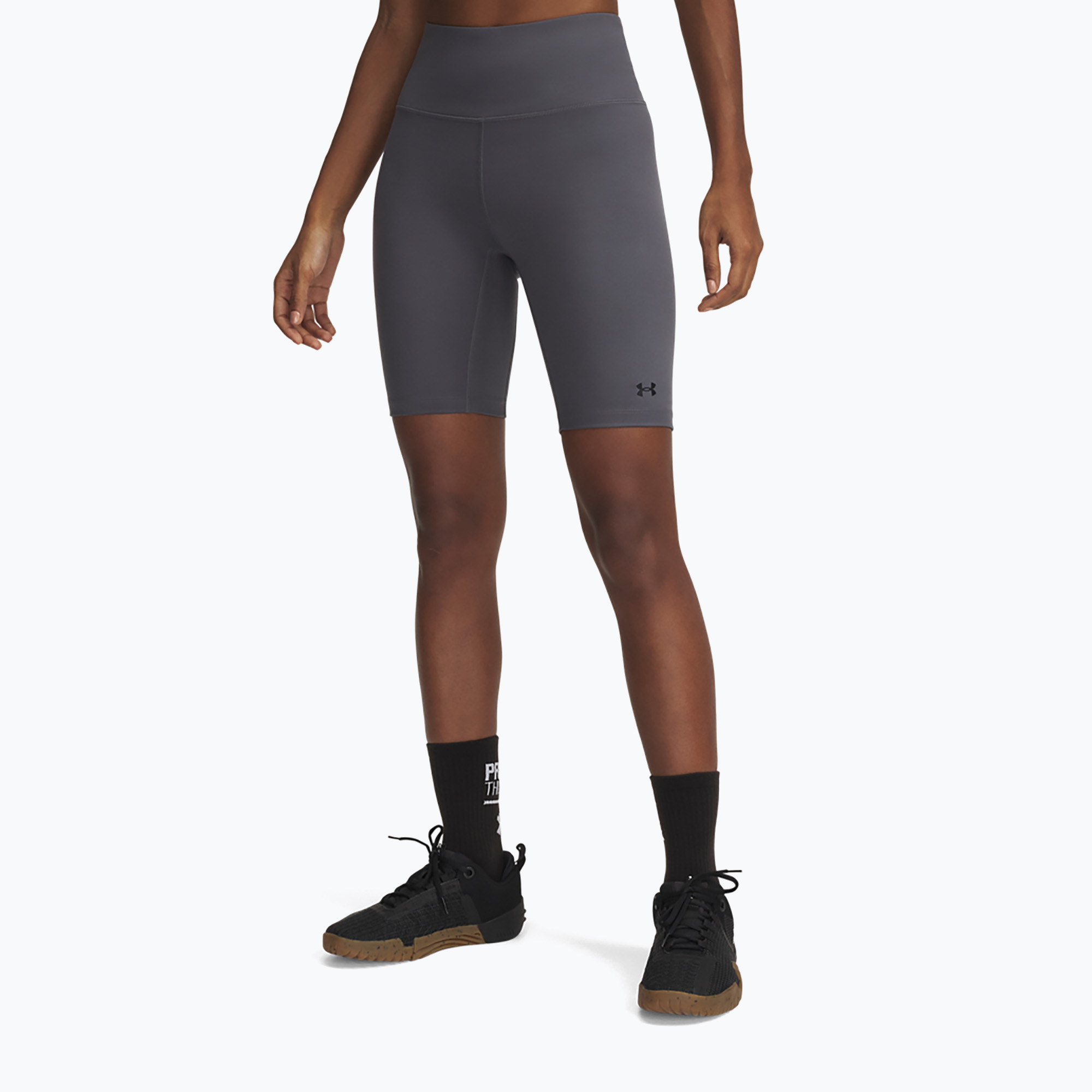 Spodenki treningowe damskie Under Armour Motion Bike EMEA castlerock/black 