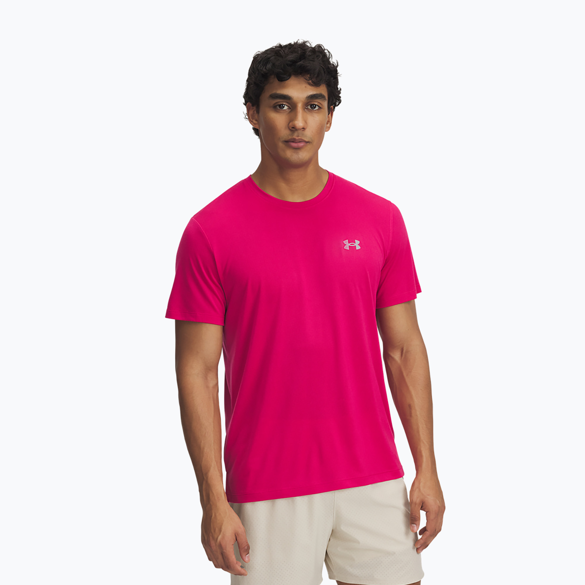 Pánske bežecké tričko Under Armour Trail Run shaded fuchsia/reflective (Trail Run 1389807-681)