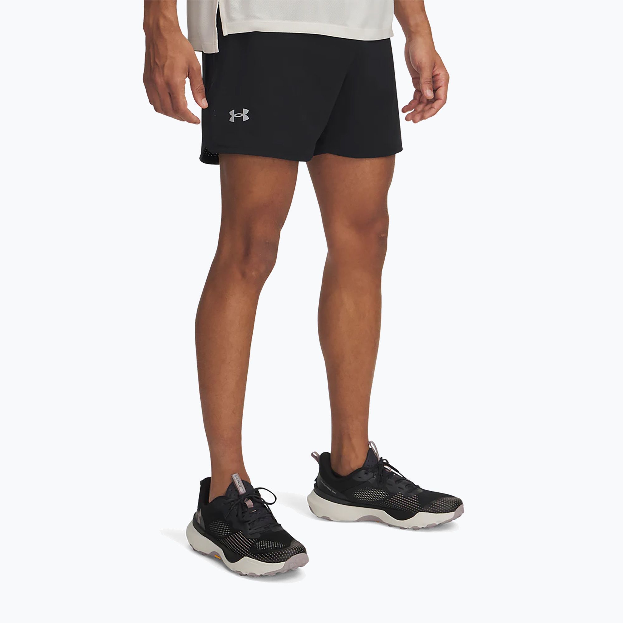 Spodenki do biegania męskie Under Armour Trail Run Launch black/reflective 