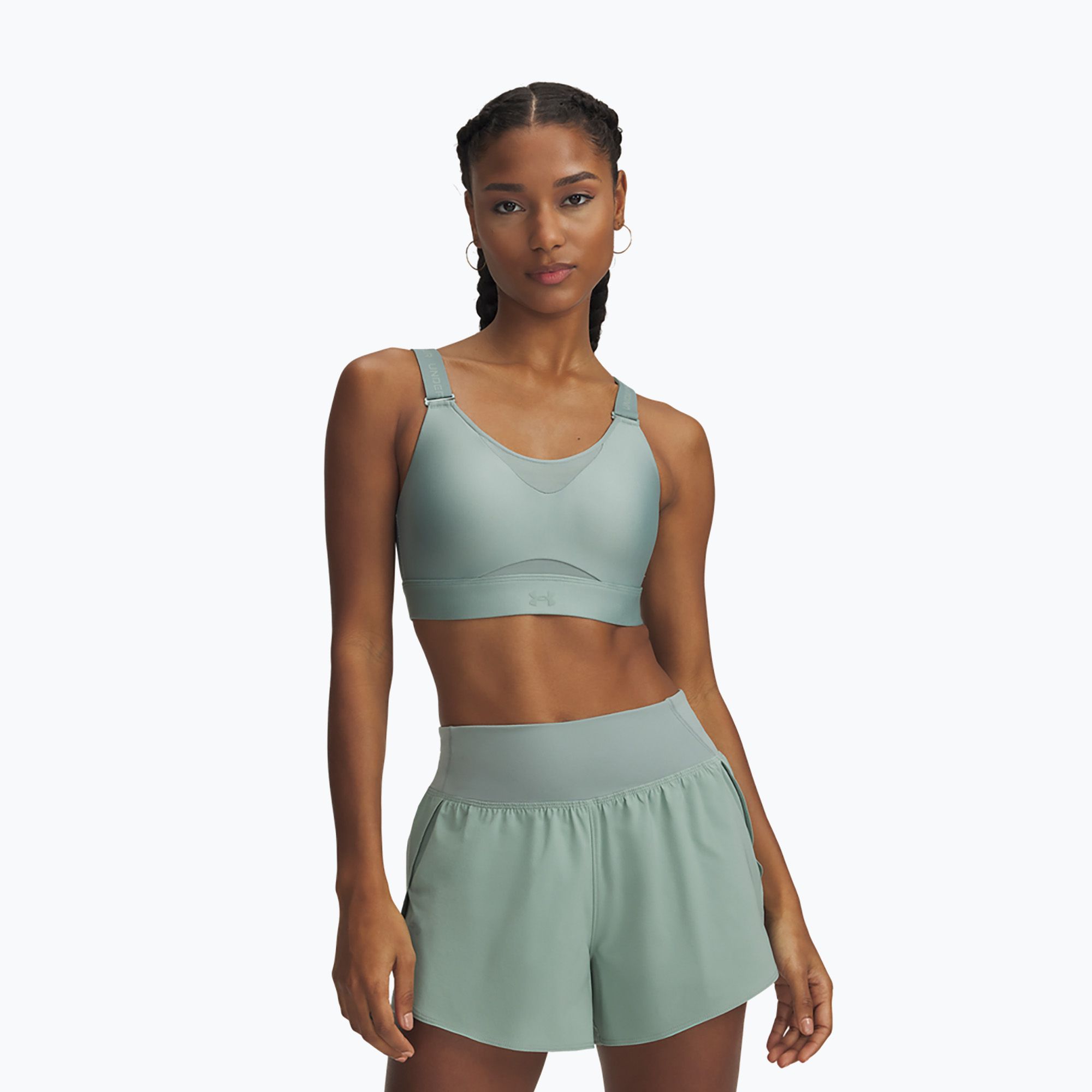 Biustonosz treningowy Under Armour Infinity High 2.0 silica green 