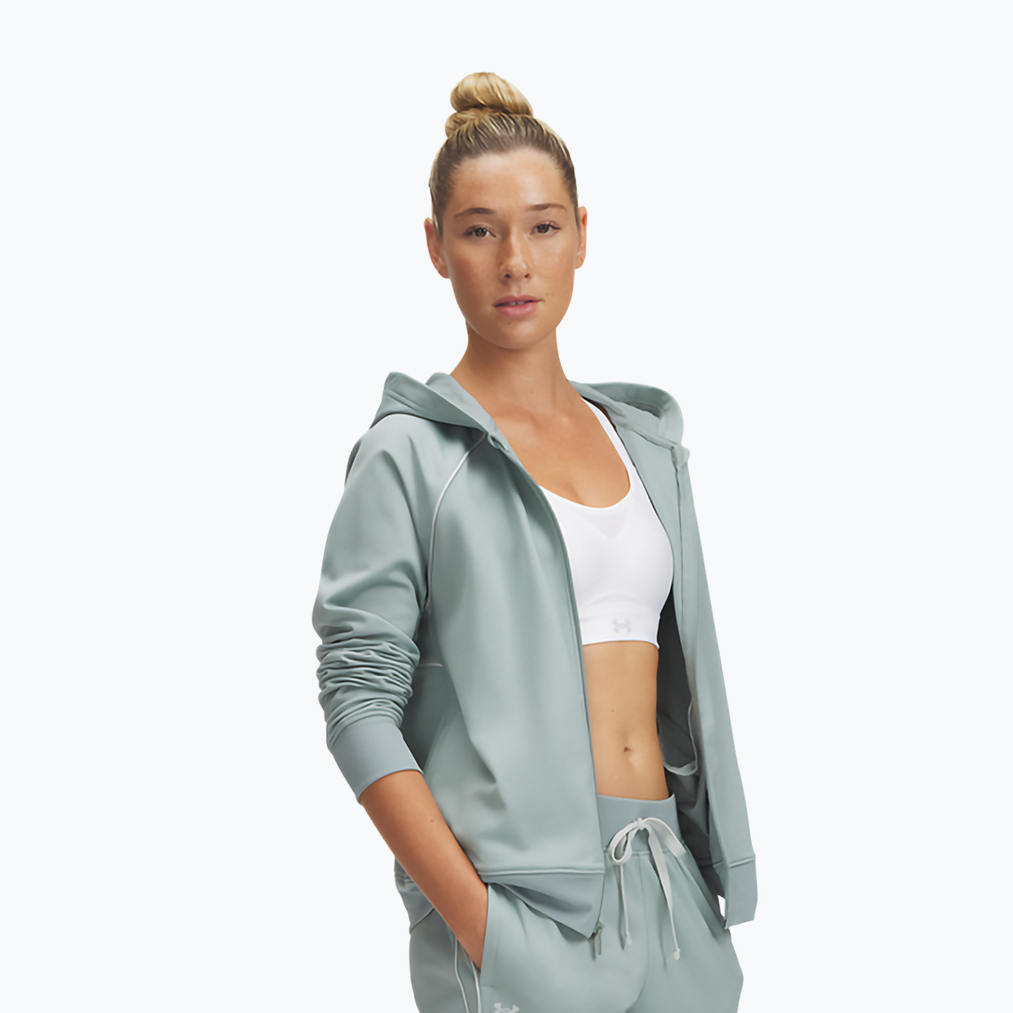 Dres damski Under Armour Rival Tricot silica green/hydro green/hydro green 