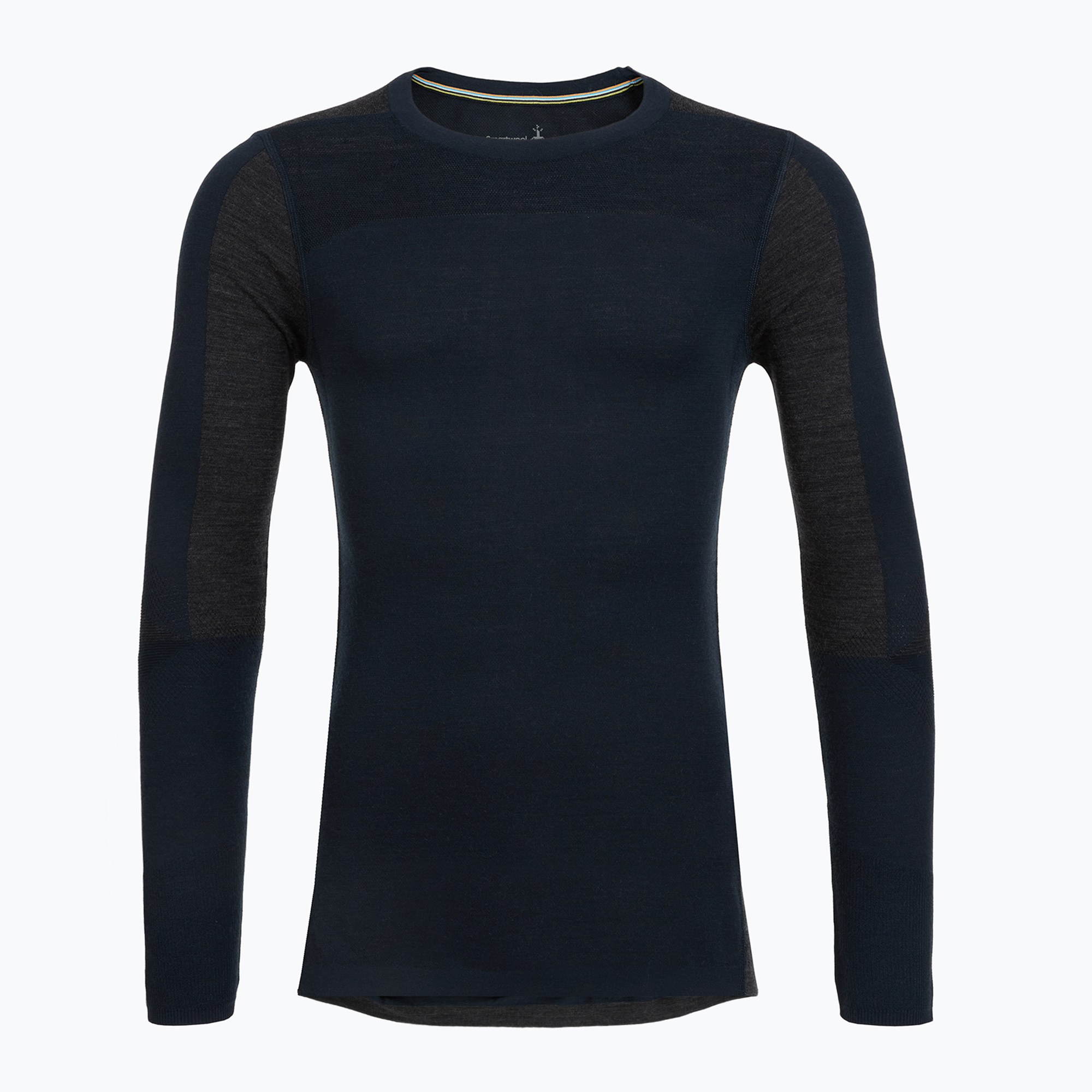 Мъжка термоактивна блуза с дълъг ръкав Smartwool Intraknit Thermal Merino Baselayer Colourblock Crew deep navy/charcoal