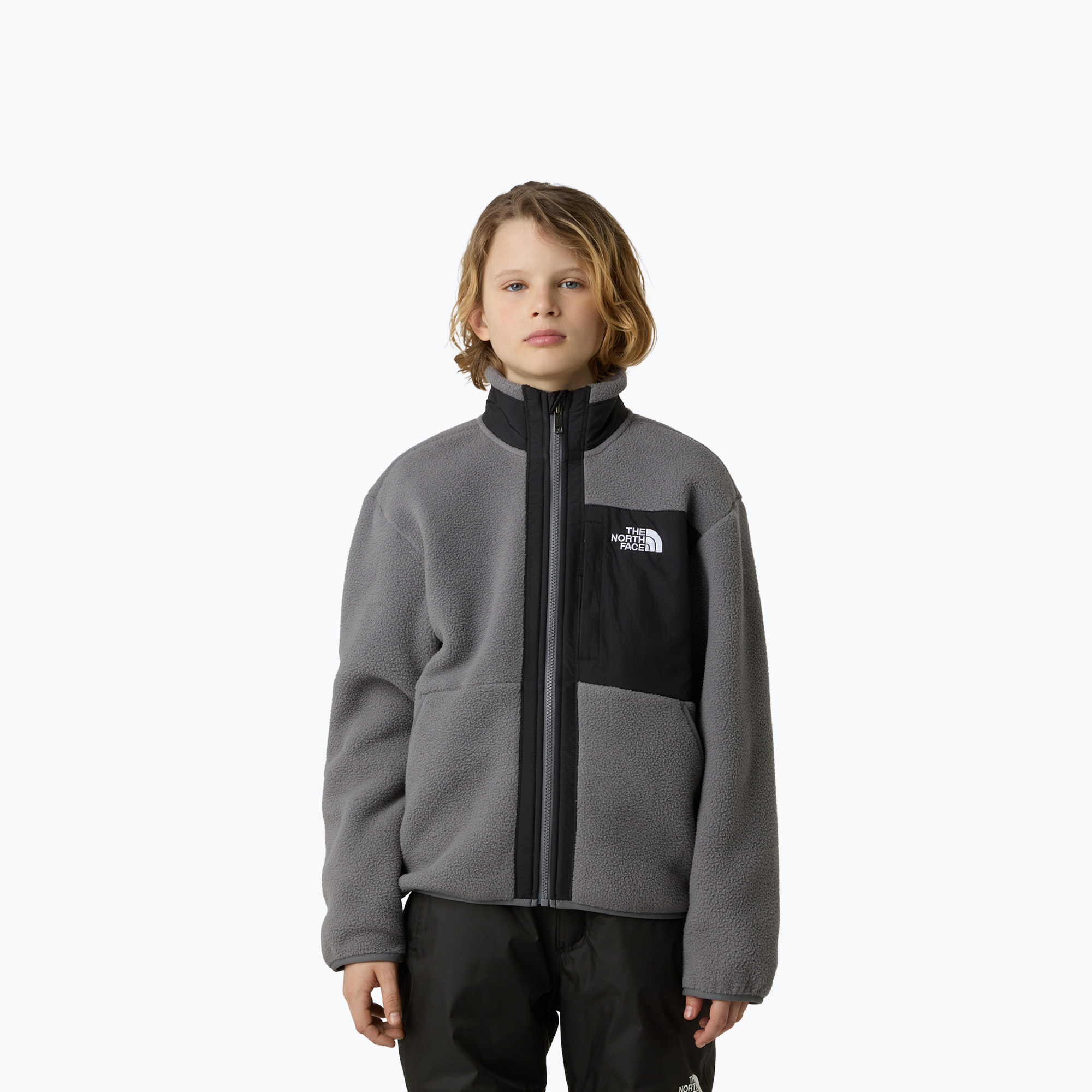 Bluza polarowa dziecięca The North Face Yumiori Full Zip smoked pearl/black 