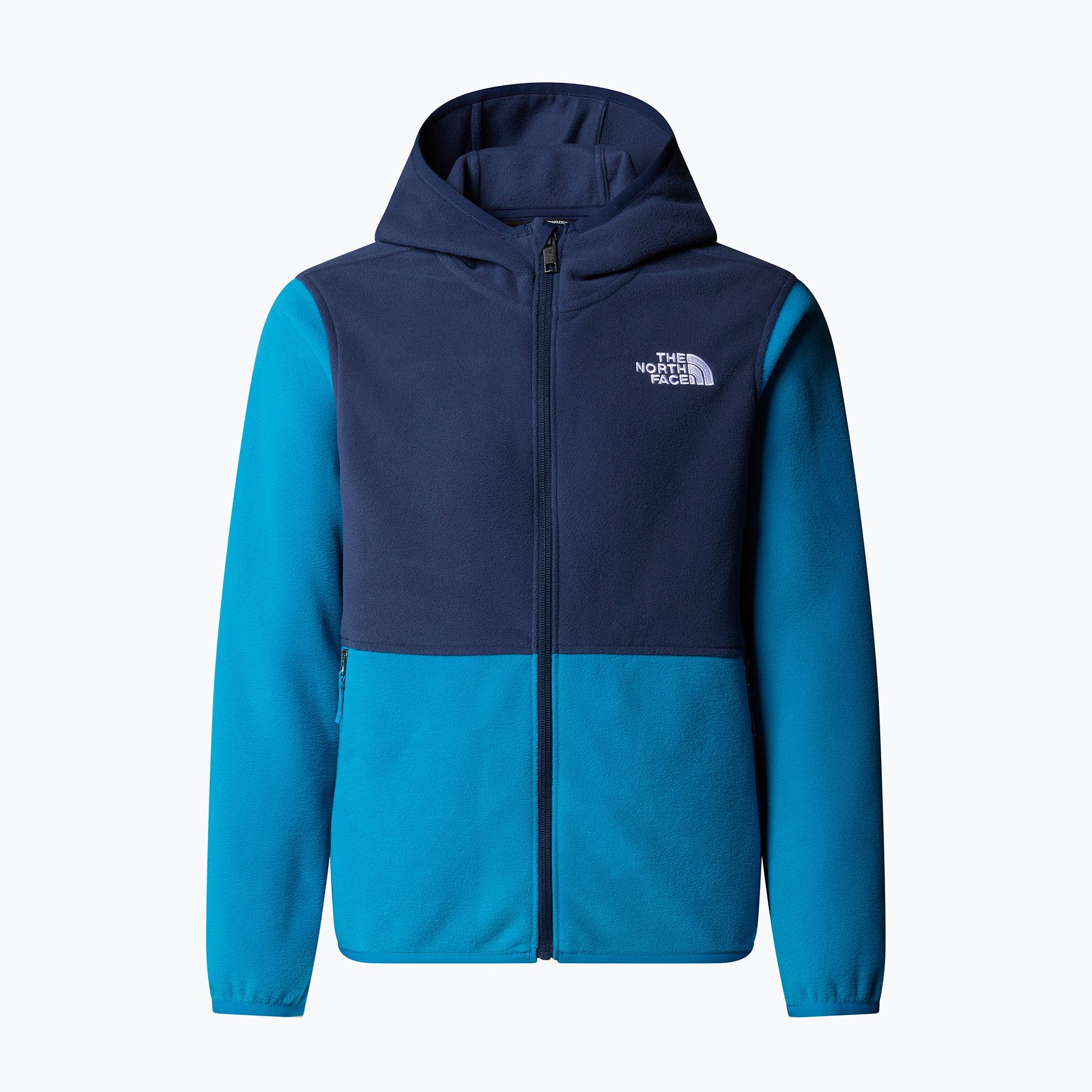Bluza polarowa dziecięca The North Face Teen Glacier Full Zip Hoodie dusk blue/summit navy 