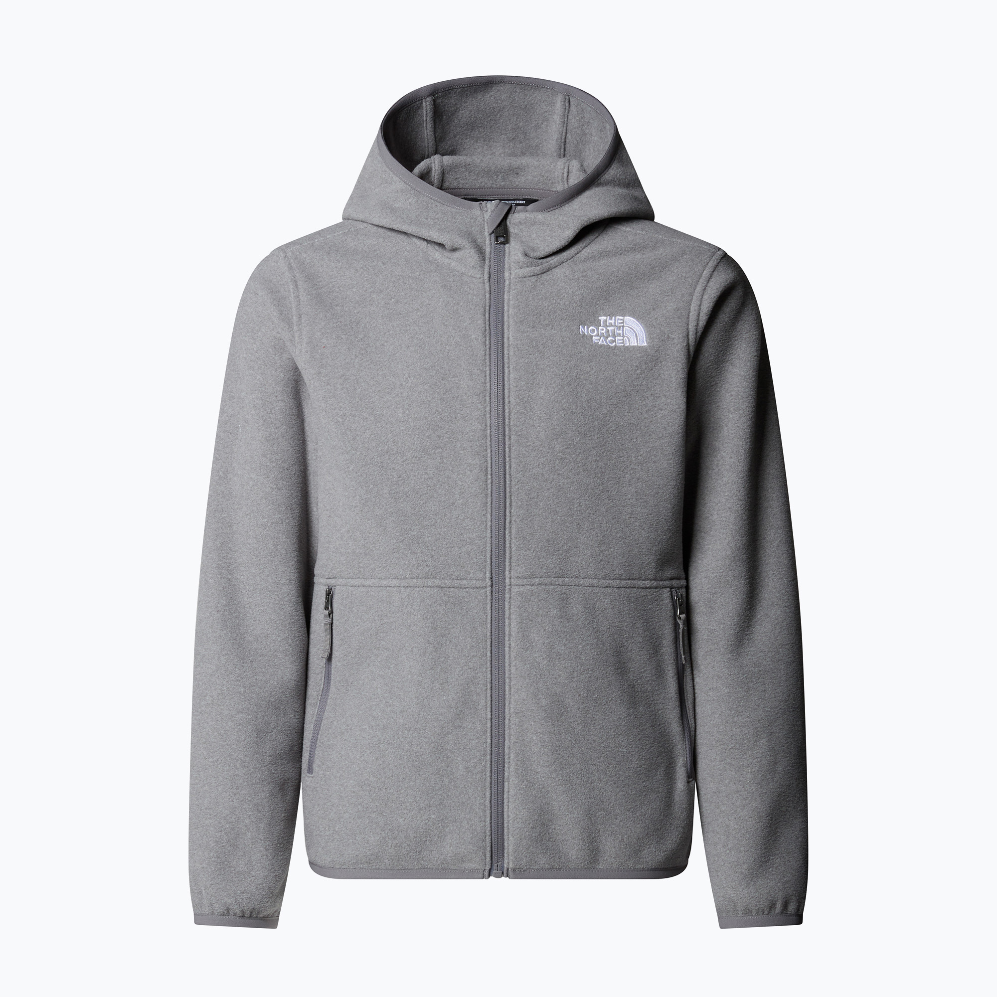 Bluza polarowa dziecięca The North Face Teen Glacier Full Zip Hoodie mid grey heather 