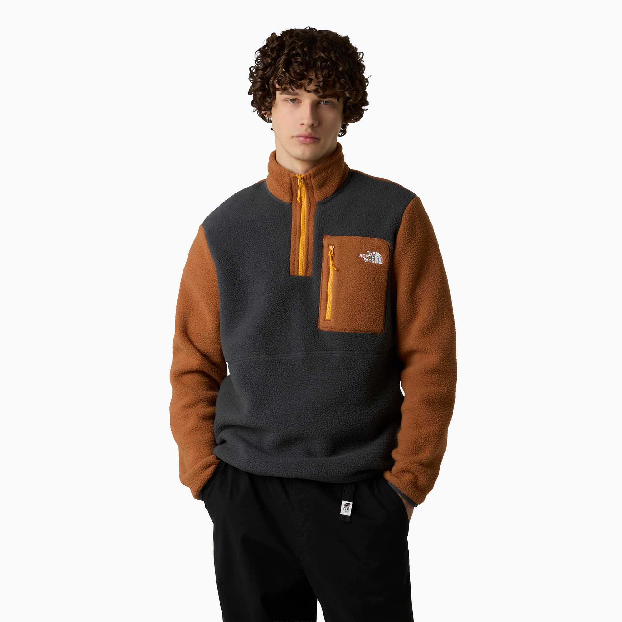 Bluza męska The North Face Yumiori 1/4 Zip asphaltgrey/burntumber/summitgold 