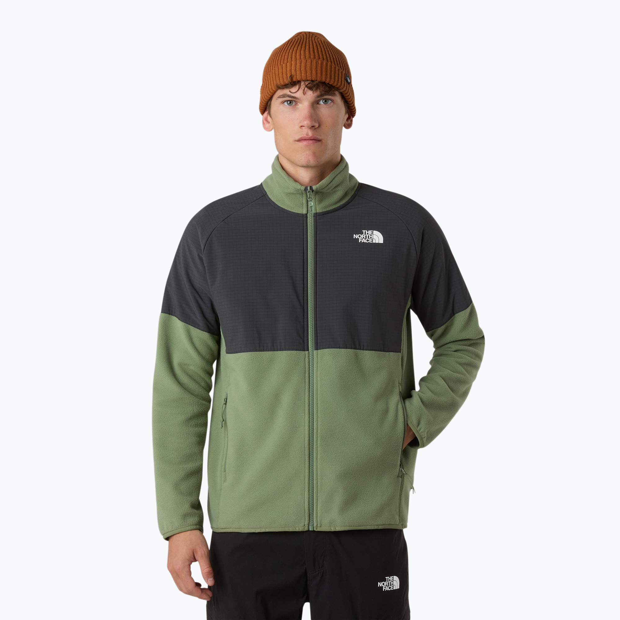Bluza męska The North Face Glacier Heavyweight Full Zip bark mist/asphalt grey 
