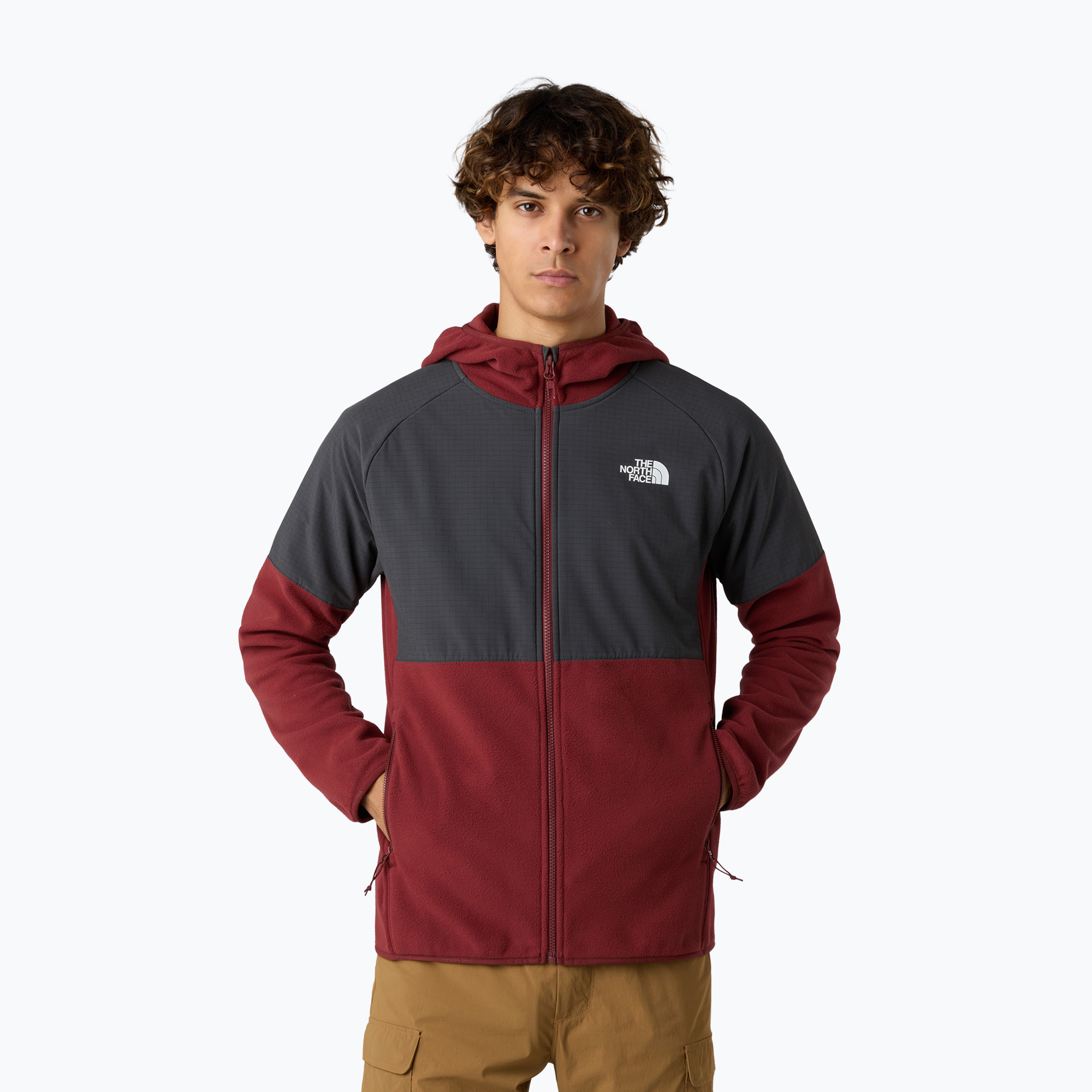 Bluza męska The North Face Glacier Heavyweight Full Zip HD sumac/asphalt grey 